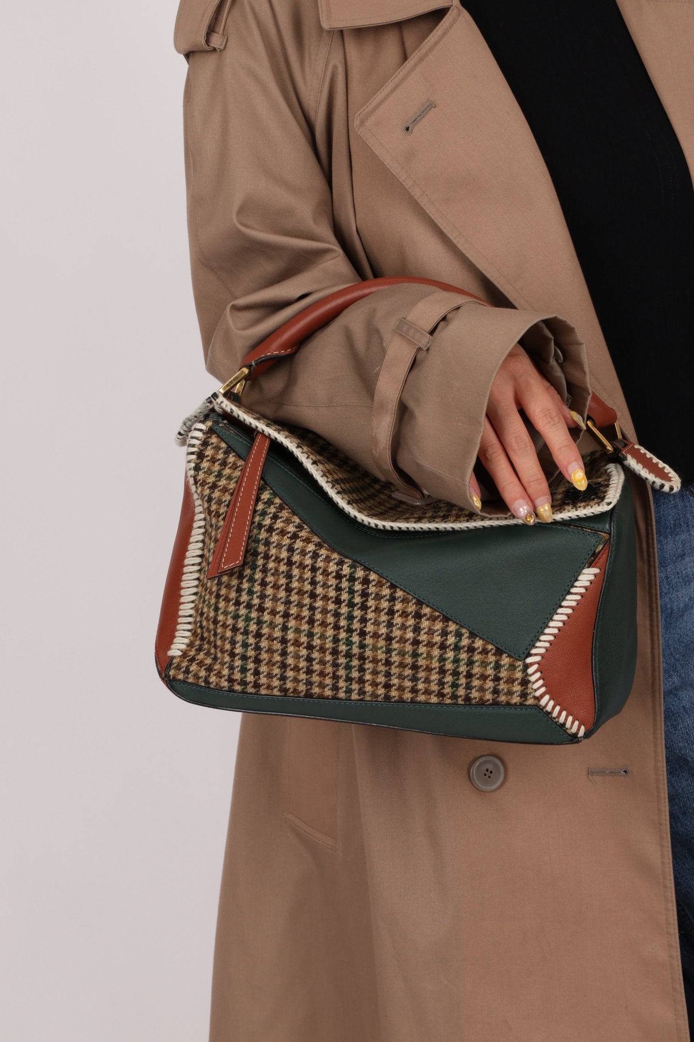 Limited Edition Loewe Tweed Calfksin Medium Puzzle - FashioNica