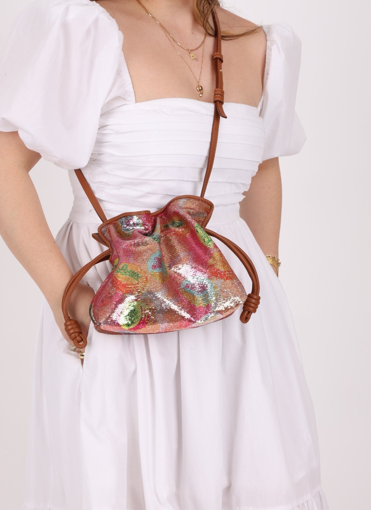 Limited Edition Loewe x Paula's Ibiza Sequin Mini Flamenco Clutch - FashioNica