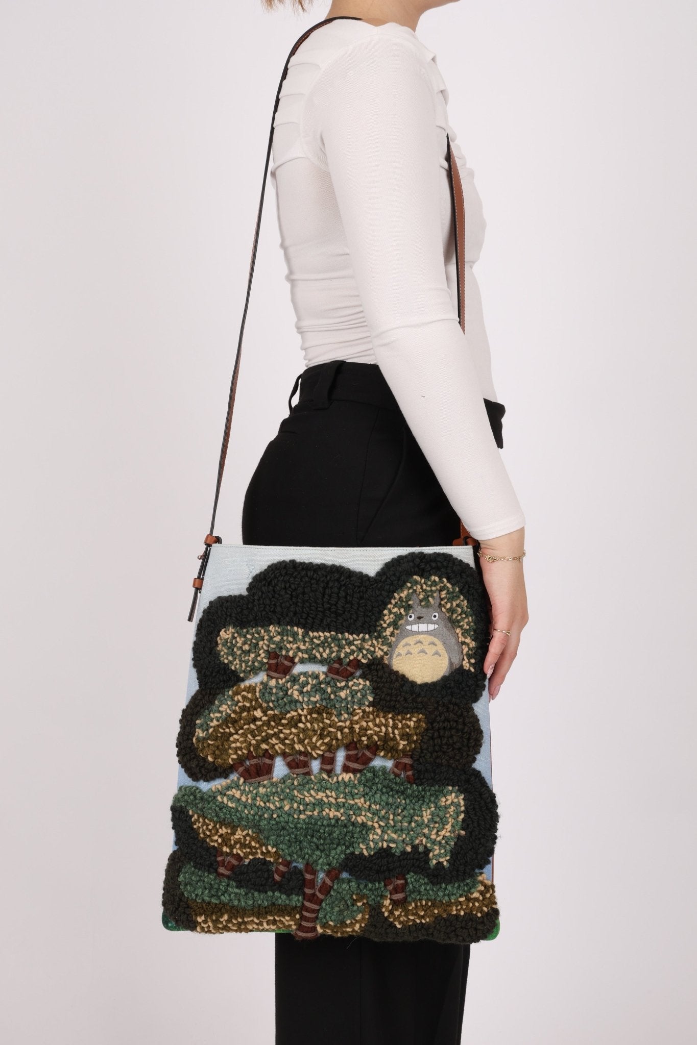 Limited Edition Loewe x Studio Ghibli My Neighbor Totoro Knitted Vertical Tote - FashioNica