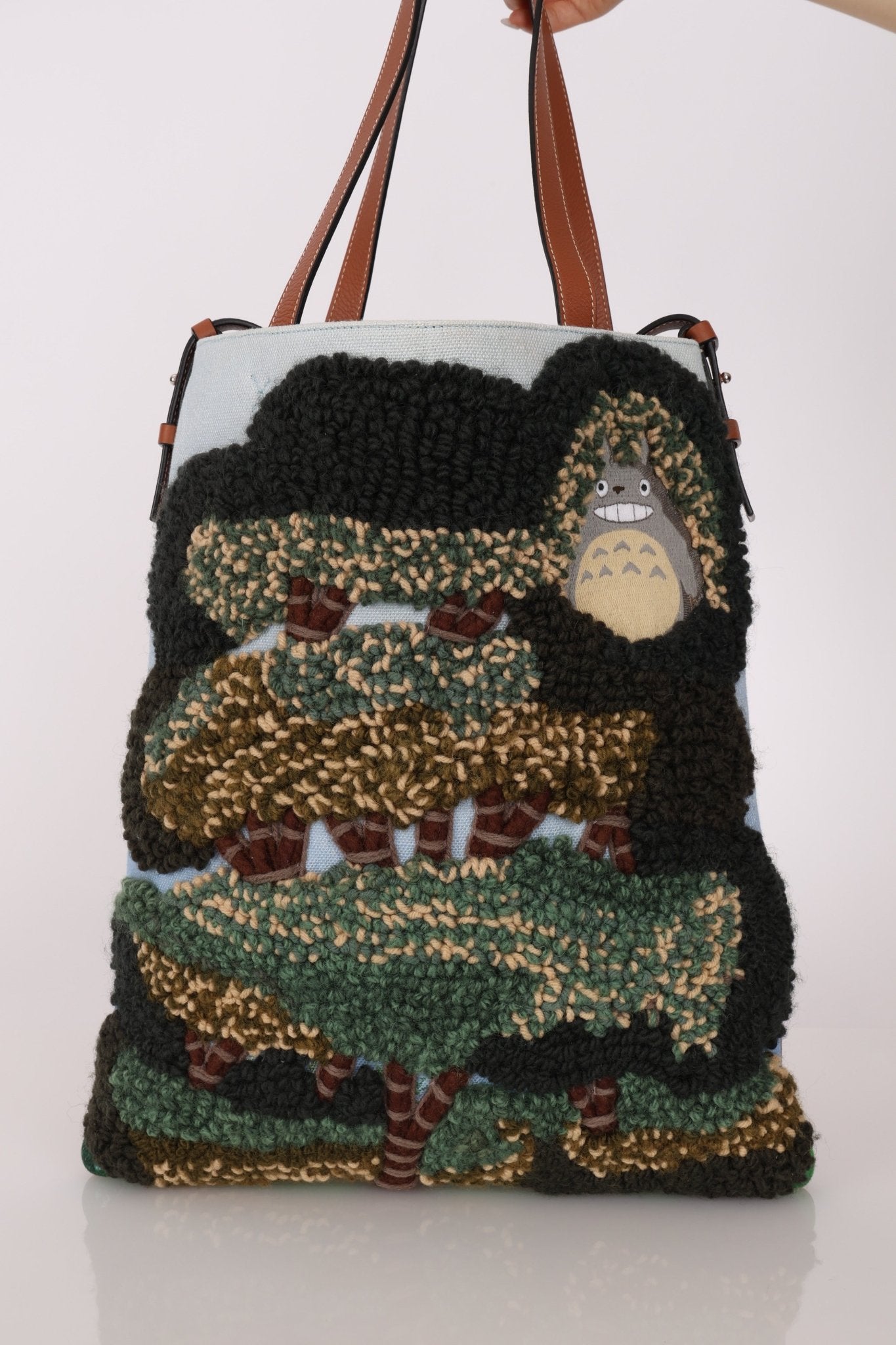 Limited Edition Loewe x Studio Ghibli My Neighbor Totoro Knitted Vertical Tote - FashioNica