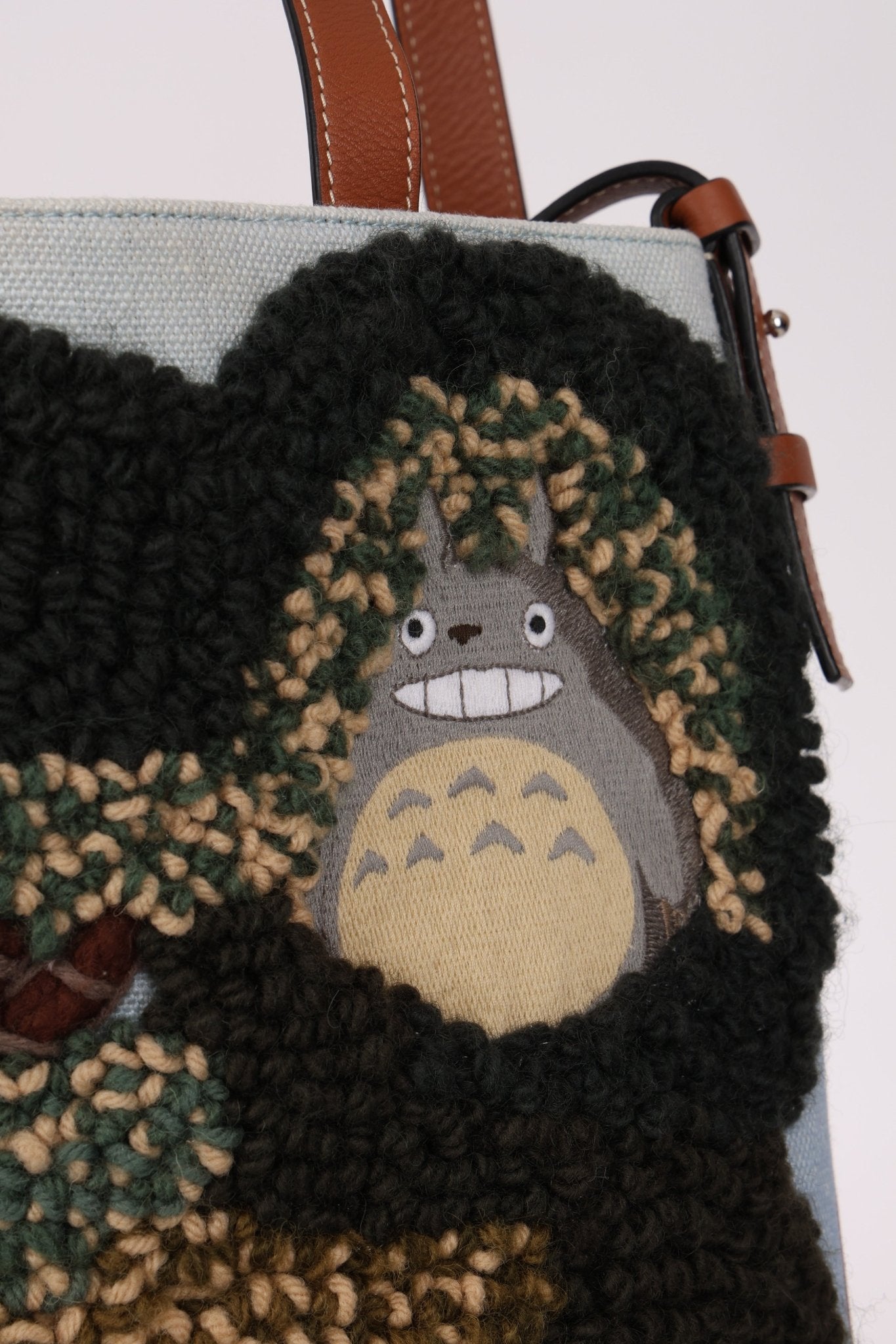 Limited Edition Loewe x Studio Ghibli My Neighbor Totoro Knitted Vertical Tote - FashioNica