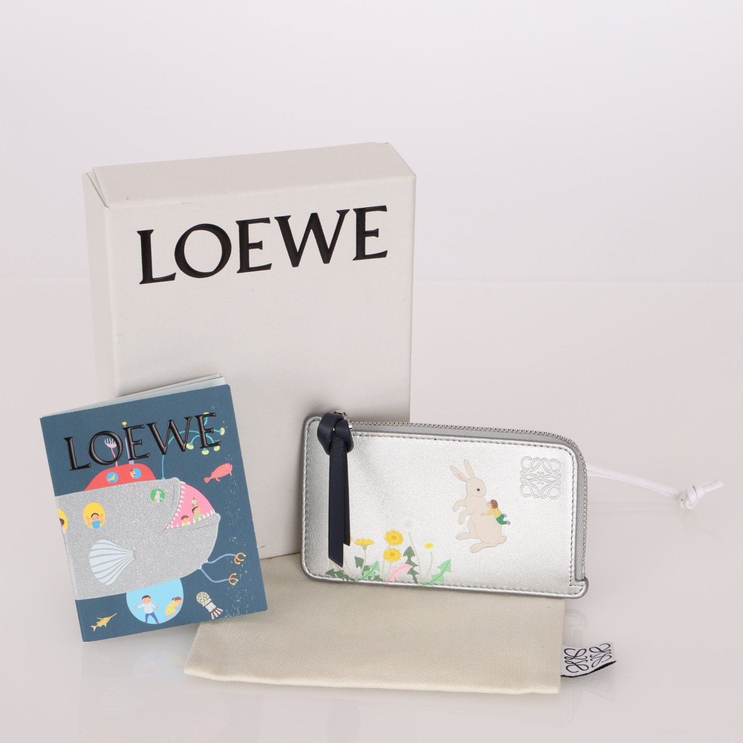 Limited Edition Loewe x Suna Fujita Leather Bunnies Card Holder - FashioNica
