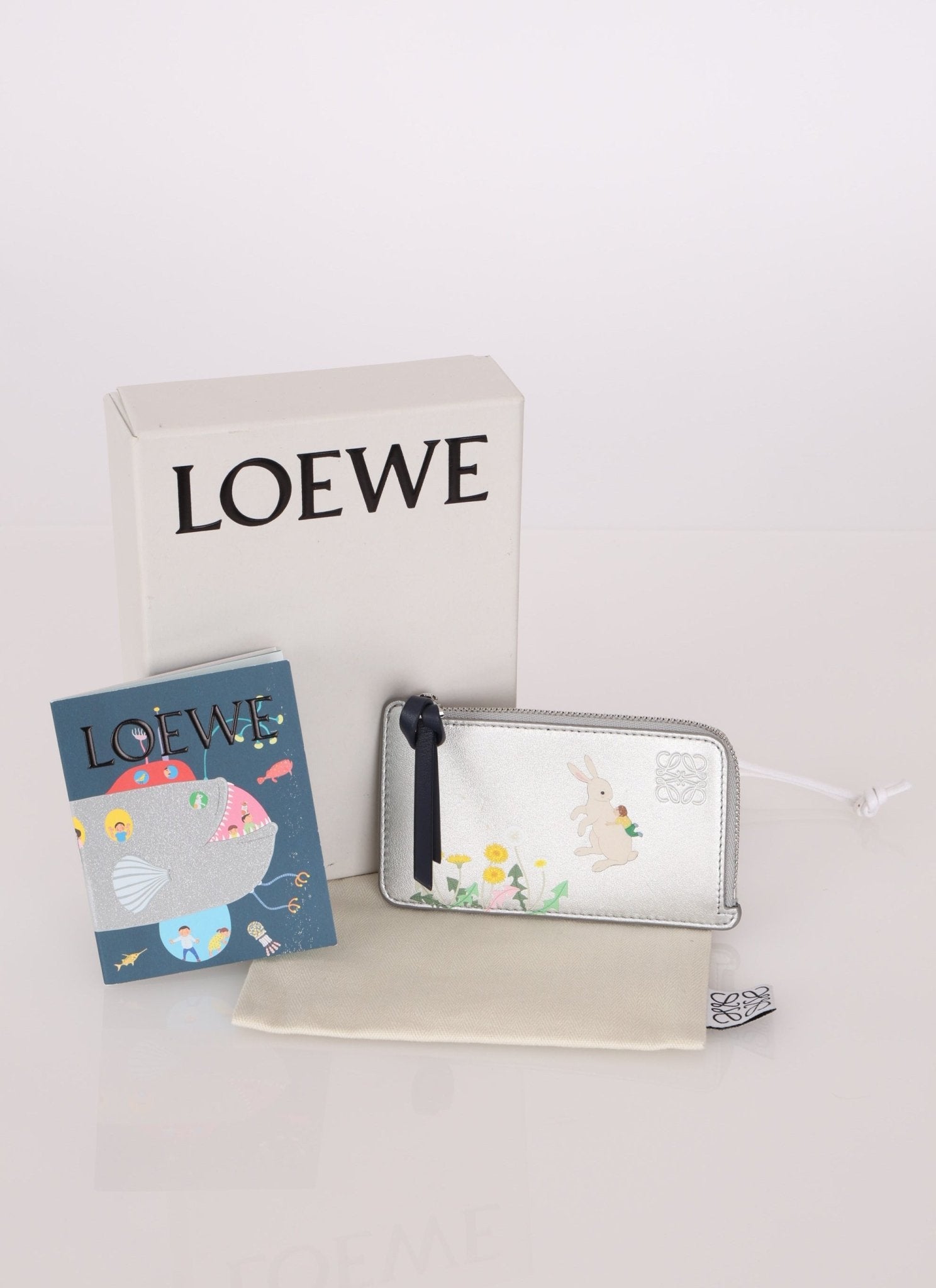 Limited Edition Loewe x Suna Fujita Leather Bunnies Card Holder - FashioNica