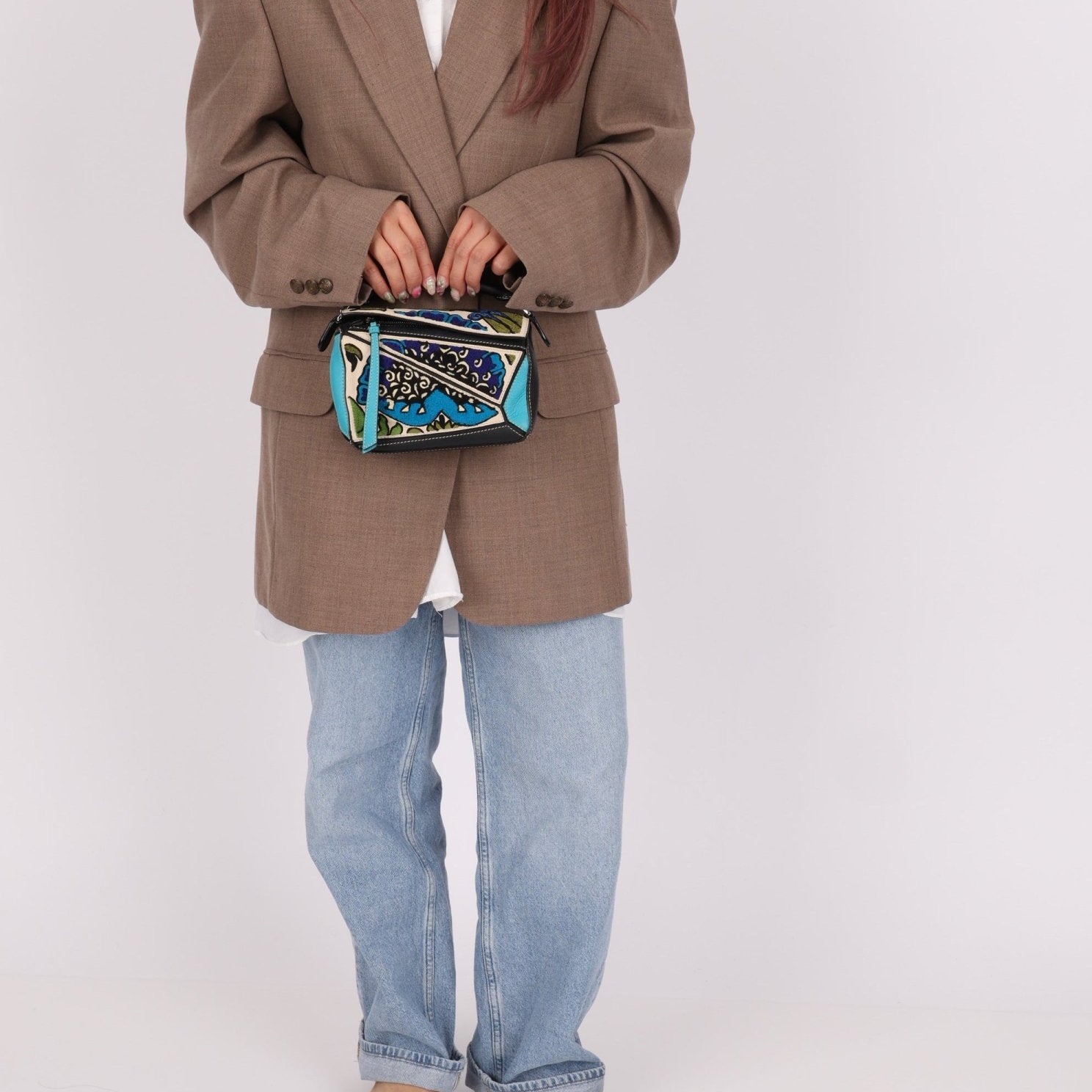 Limited Edition Loewe x William De Morgan Embroidered Floral Mini Puzzle - FashioNica