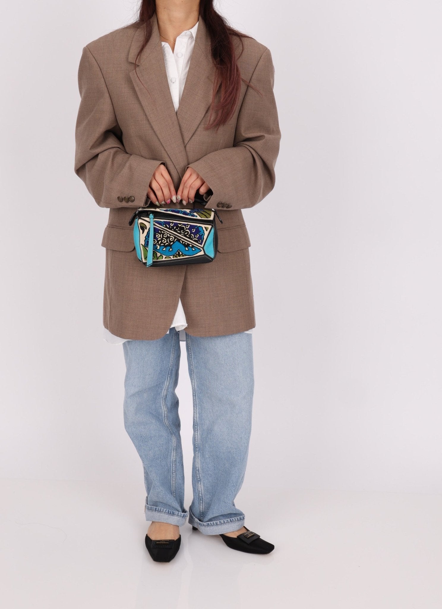 Limited Edition Loewe x William De Morgan Embroidered Floral Mini Puzzle - FashioNica