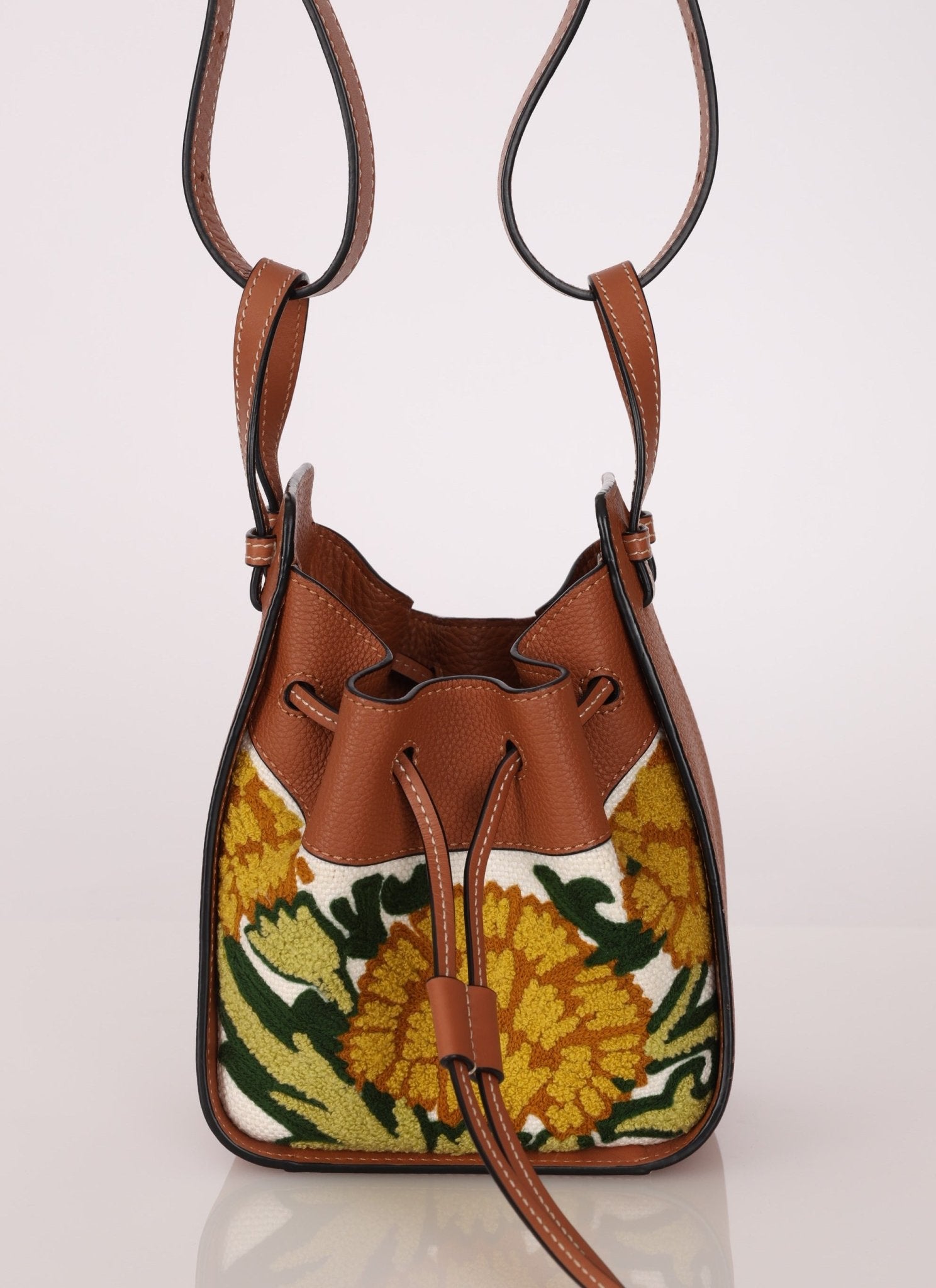 Limited Edition Loewe x William de Morgan Floral Embroidered Mini Hammock - FashioNica