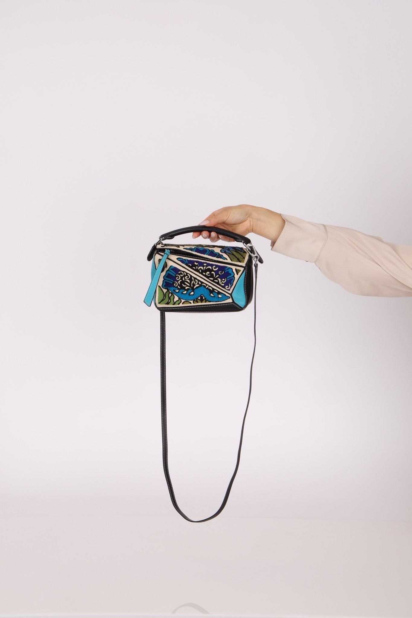 Limited Edition Loewe x William de Morgan Leather Embroidered Mini Puzzle - FashioNica