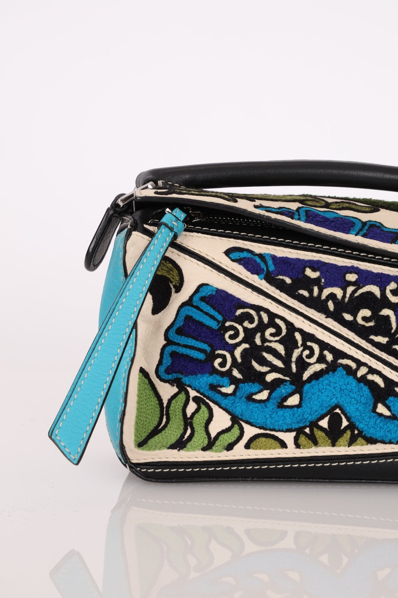 Limited Edition Loewe x William de Morgan Leather Embroidered Mini Puzzle - FashioNica