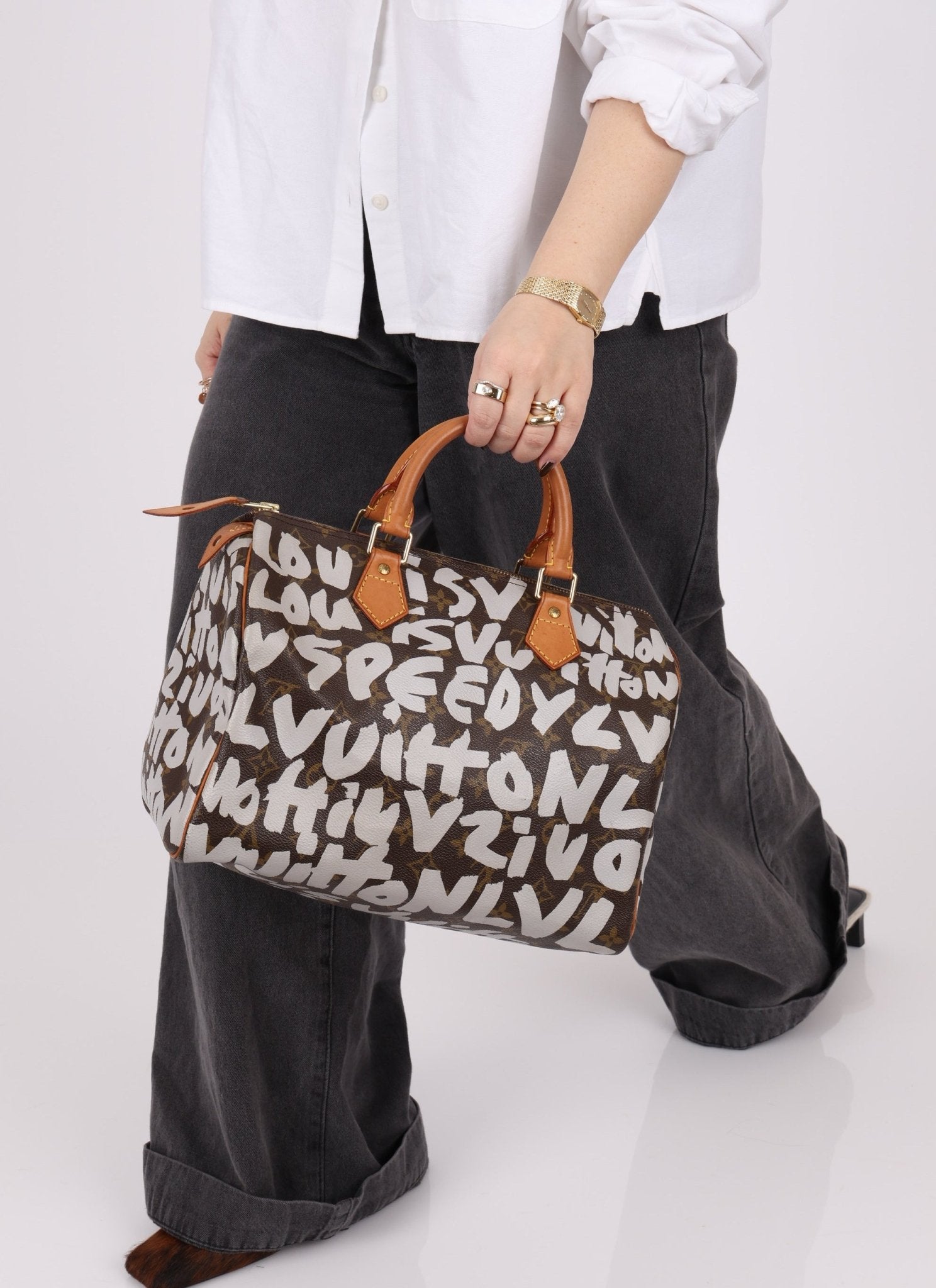 Limited Edition Louis Vuitton 2001 Stephen Sprouse Graffiti Speedy 30 - FashioNica