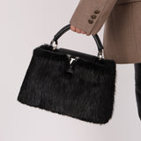 Limited Edition Louis Vuitton 2017 Mink Fur Monogram Capucines MM - FashioNica