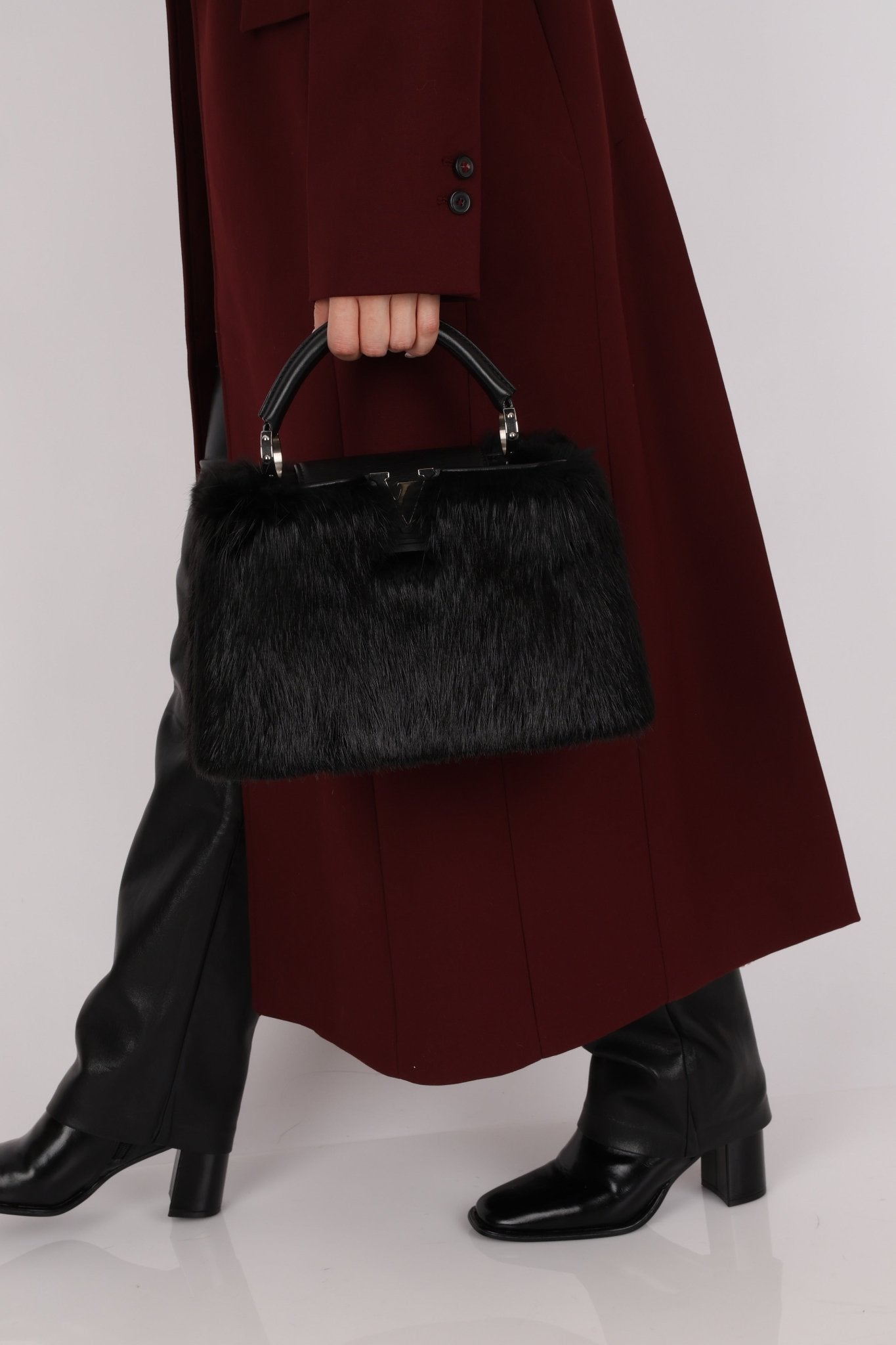 Limited Edition Louis Vuitton 2017 Mink Fur Monogram Capucines MM - FashioNica