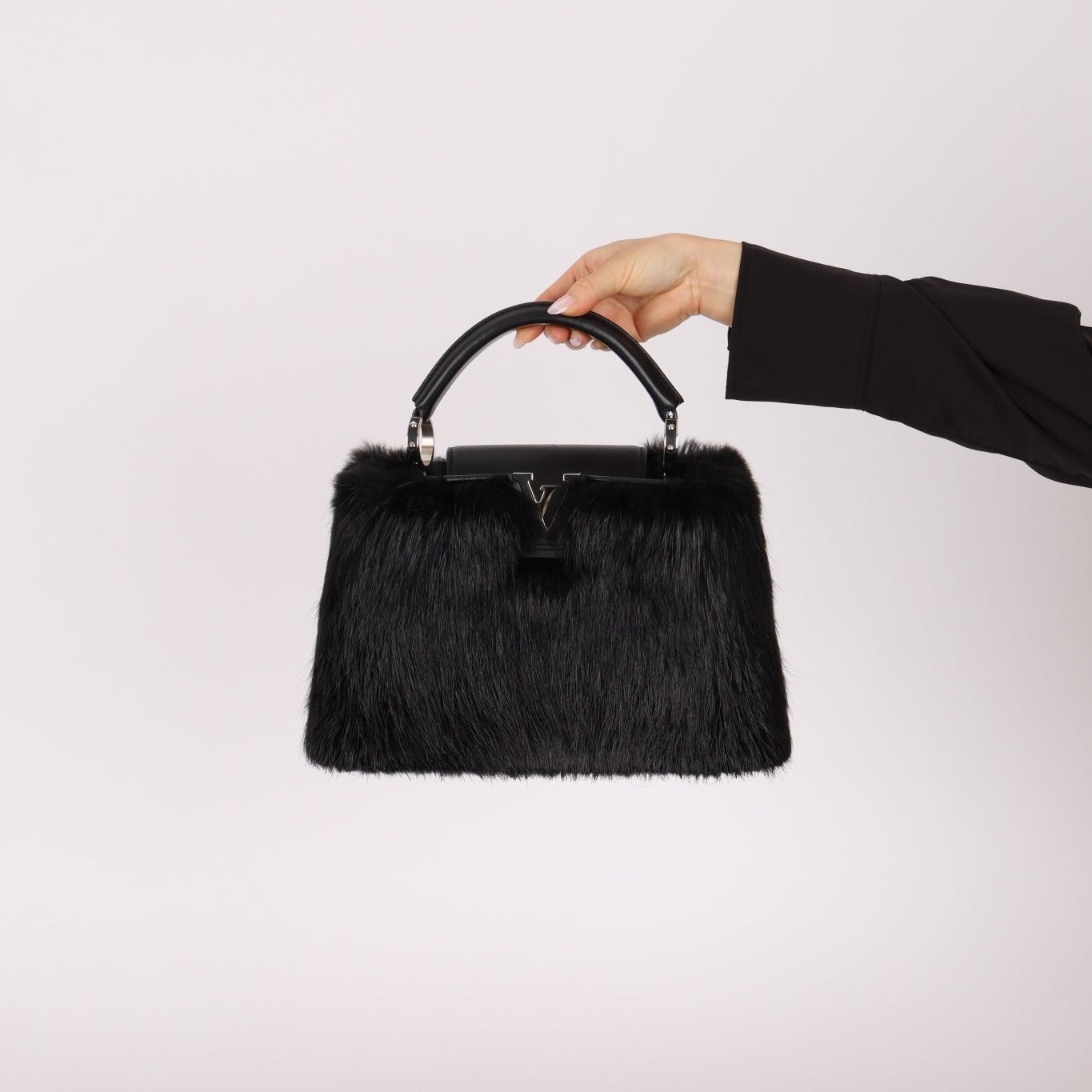 Limited Edition Louis Vuitton 2017 Mink Fur Monogram Capucines MM - FashioNica