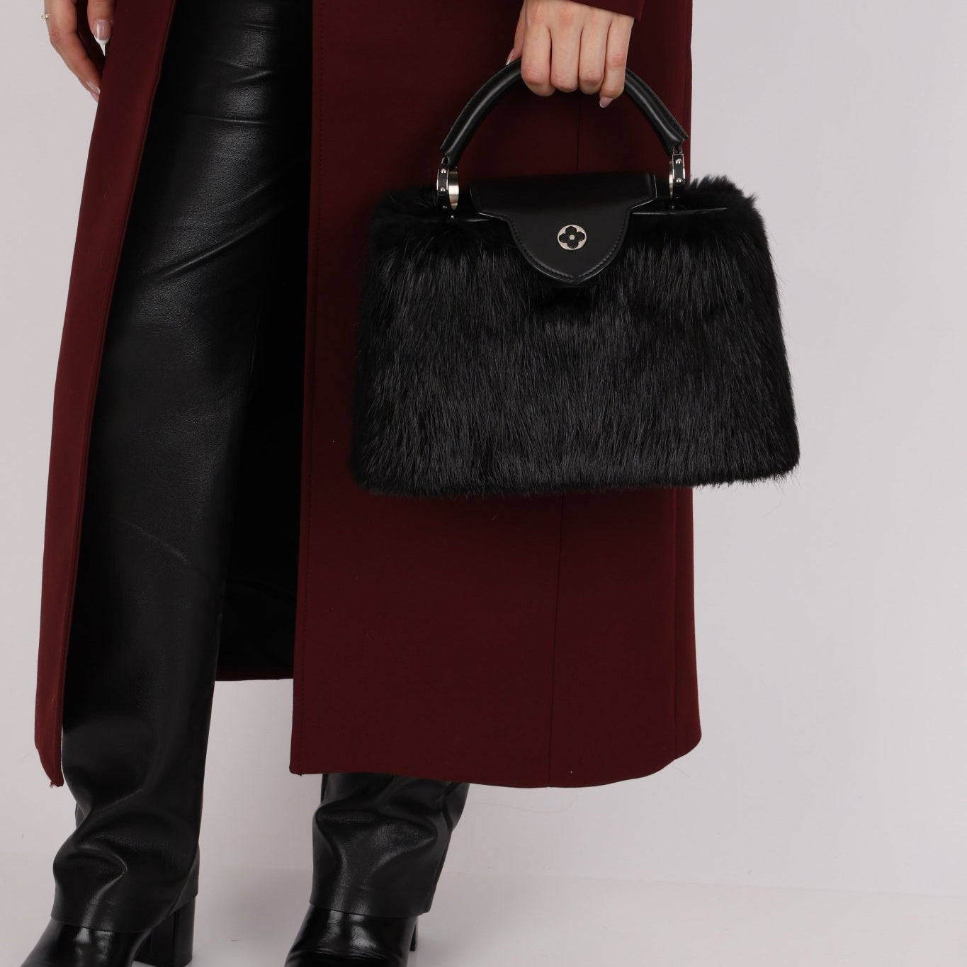 Limited Edition Louis Vuitton 2017 Mink Fur Monogram Capucines MM - FashioNica