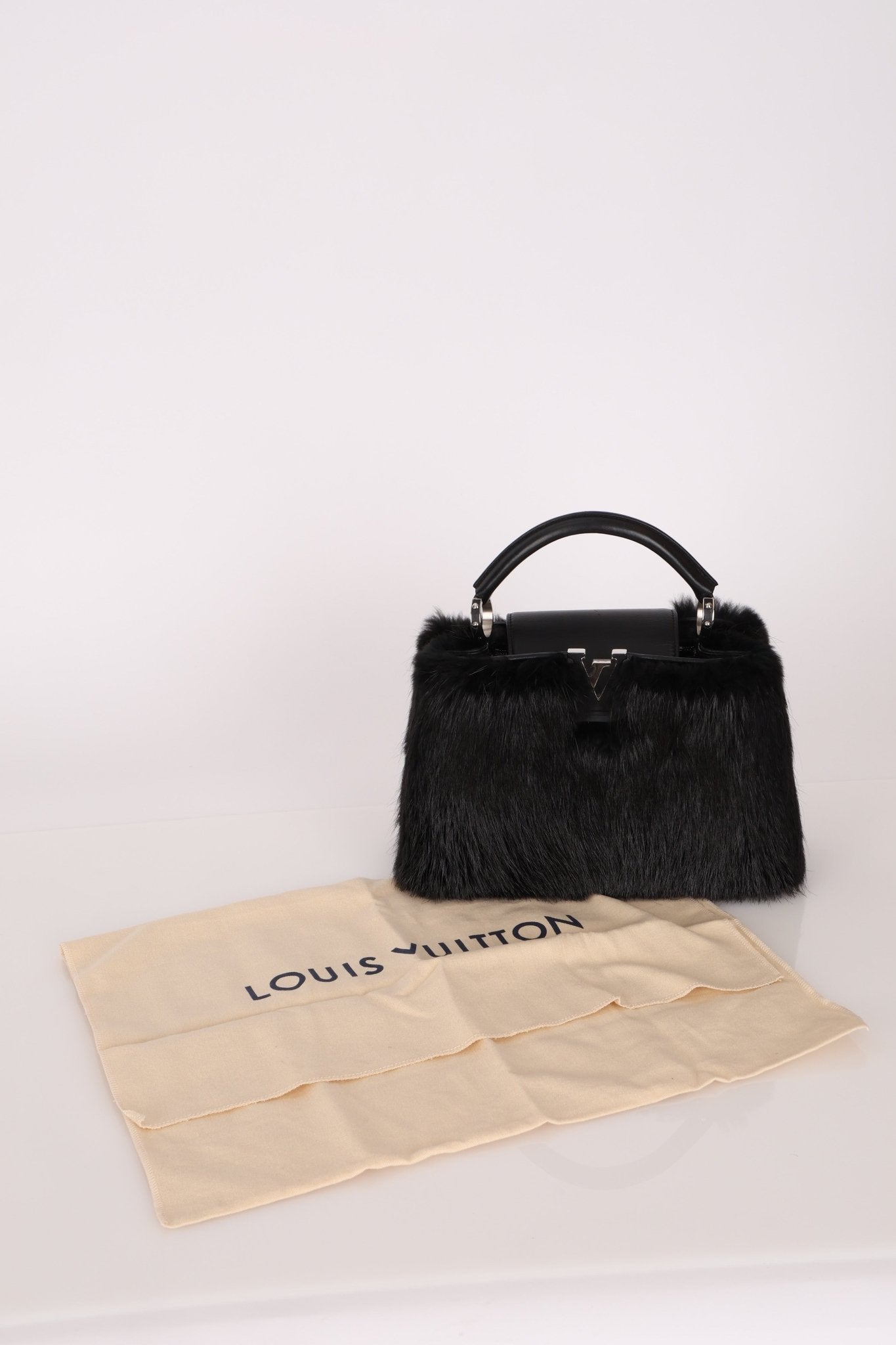 Limited Edition Louis Vuitton 2017 Mink Fur Monogram Capucines MM - FashioNica