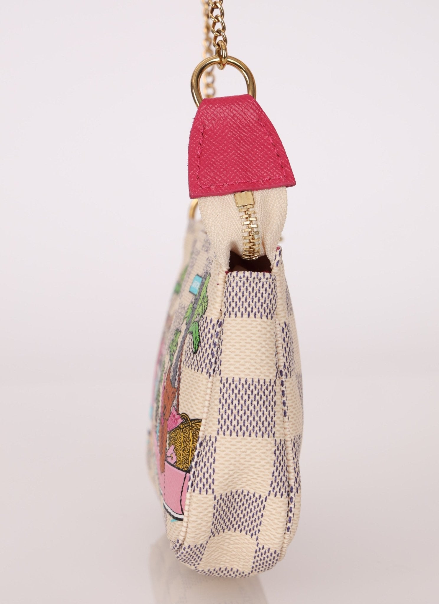 Limited Edition Louis Vuitton 2021 Damier Azur Hollywood Animation Mini Pochette - FashioNica