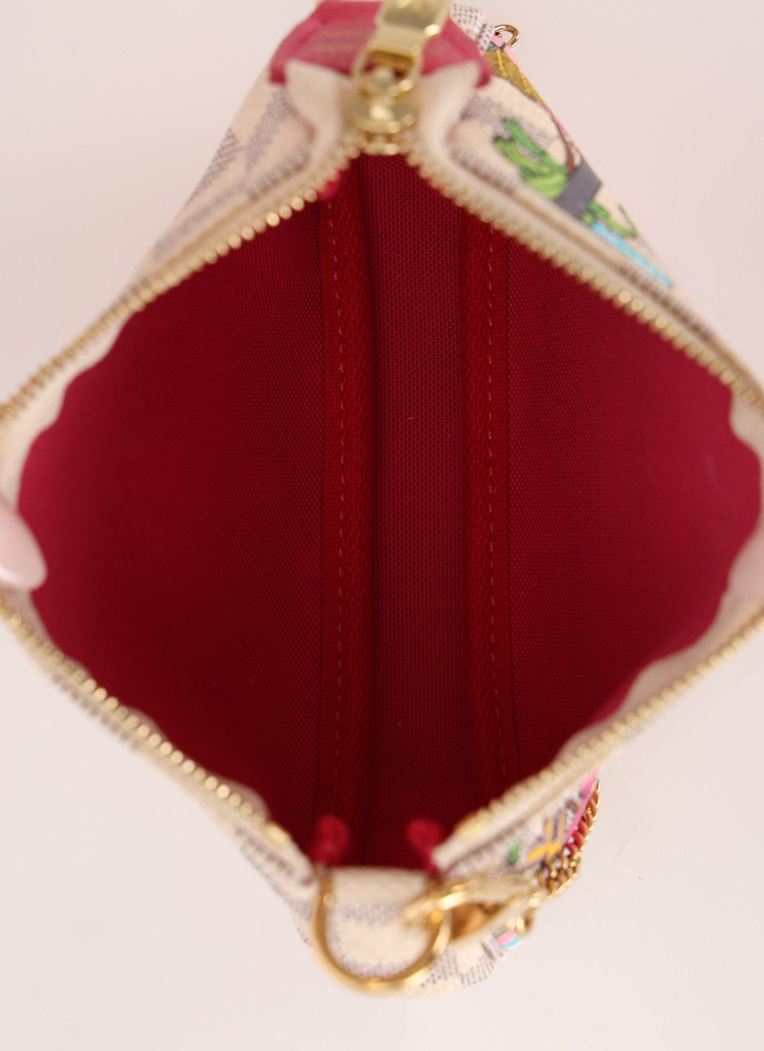 Limited Edition Louis Vuitton 2021 Damier Azur Hollywood Animation Mini Pochette - FashioNica