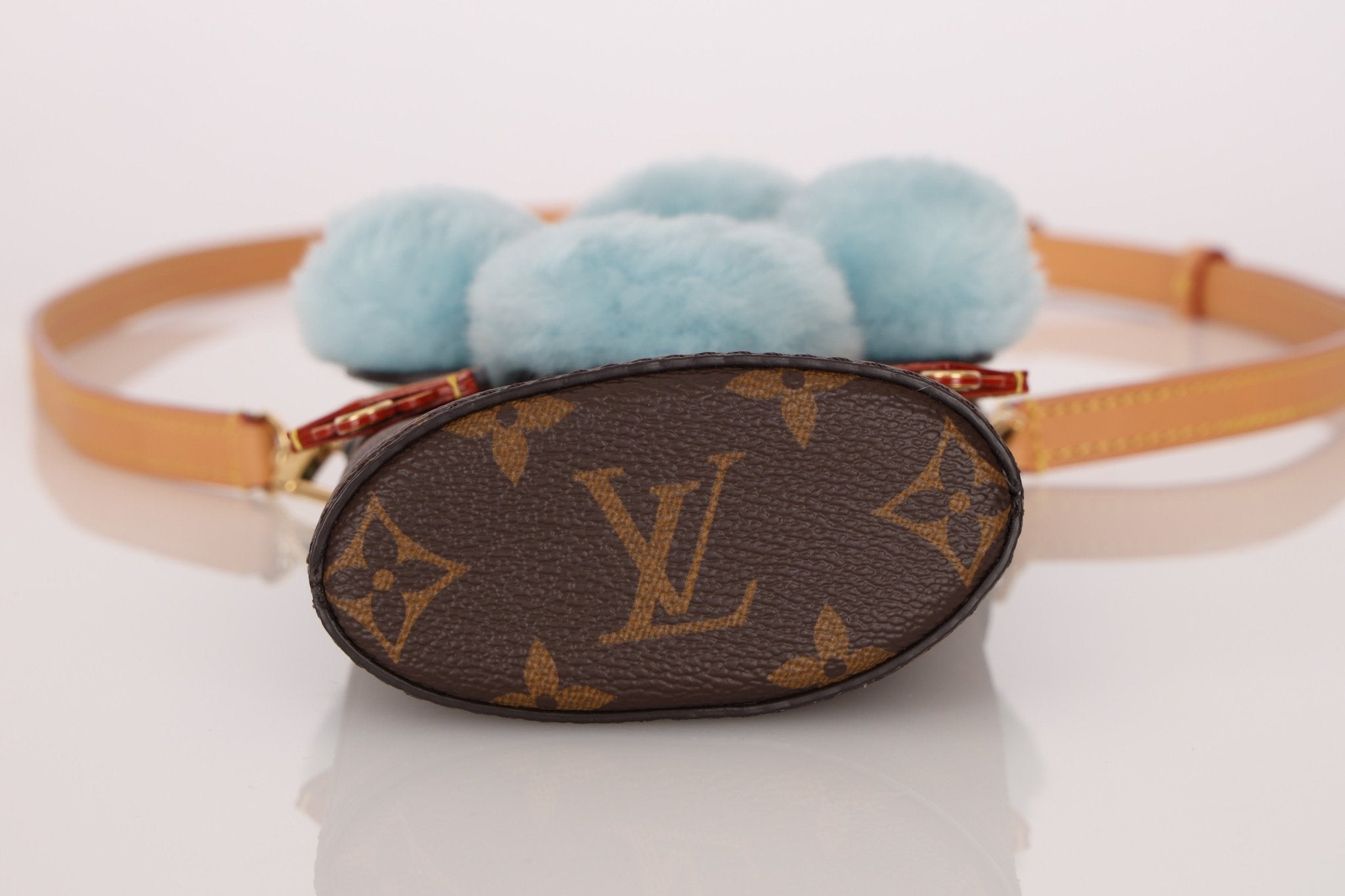 Limited Edition Louis Vuitton 2024 Monogram Vivienne with Azure Frost Shearling Bag - FashioNica