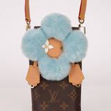 Limited Edition Louis Vuitton 2024 Monogram Vivienne with Azure Frost Shearling Bag - FashioNica