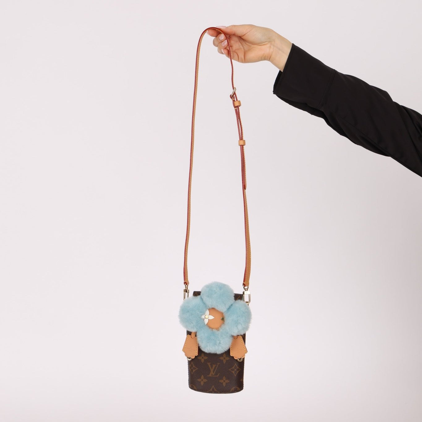 Limited Edition Louis Vuitton 2024 Monogram Vivienne with Azure Frost Shearling Bag - FashioNica