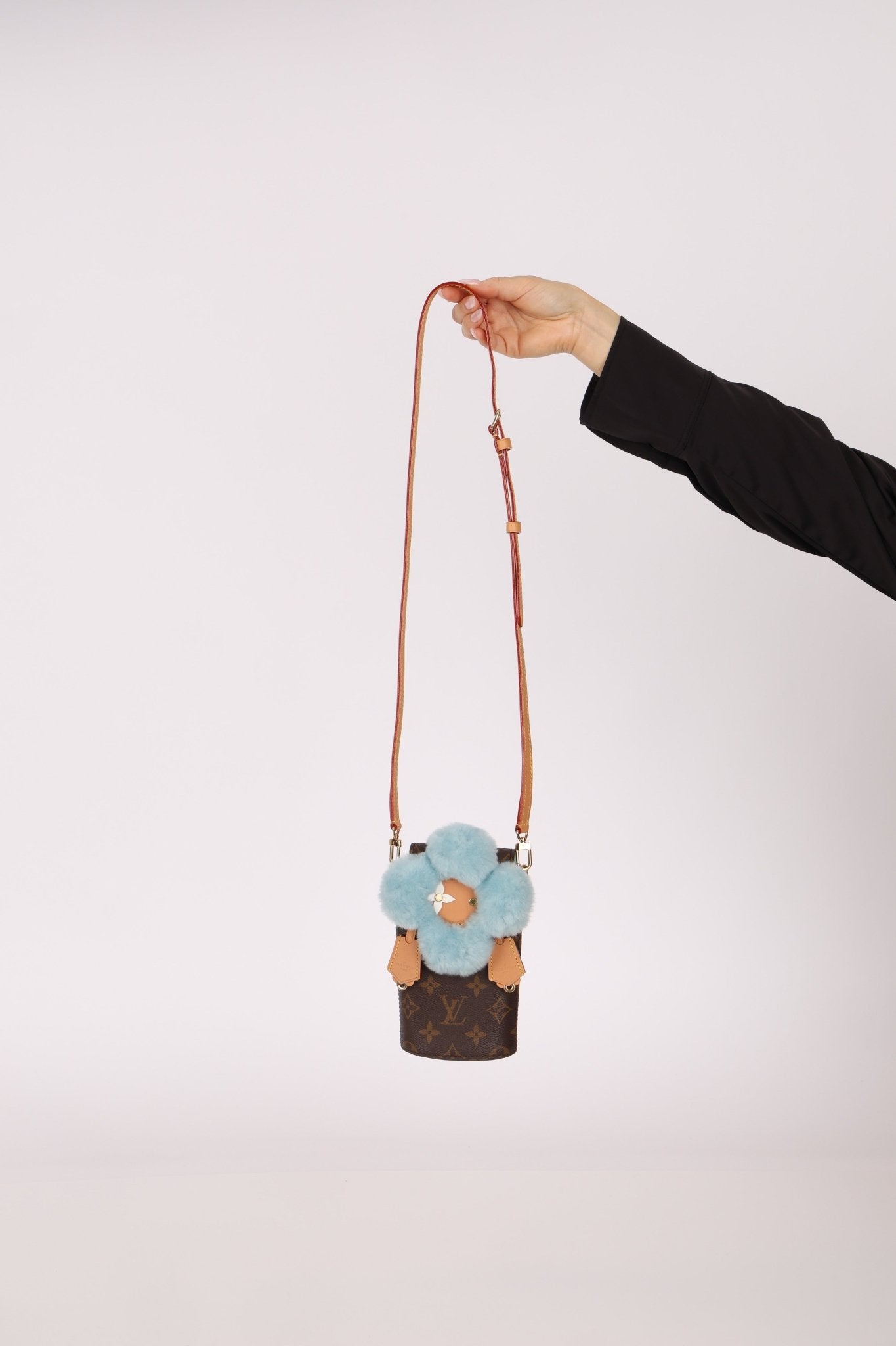 Limited Edition Louis Vuitton 2024 Monogram Vivienne with Azure Frost Shearling Bag - FashioNica