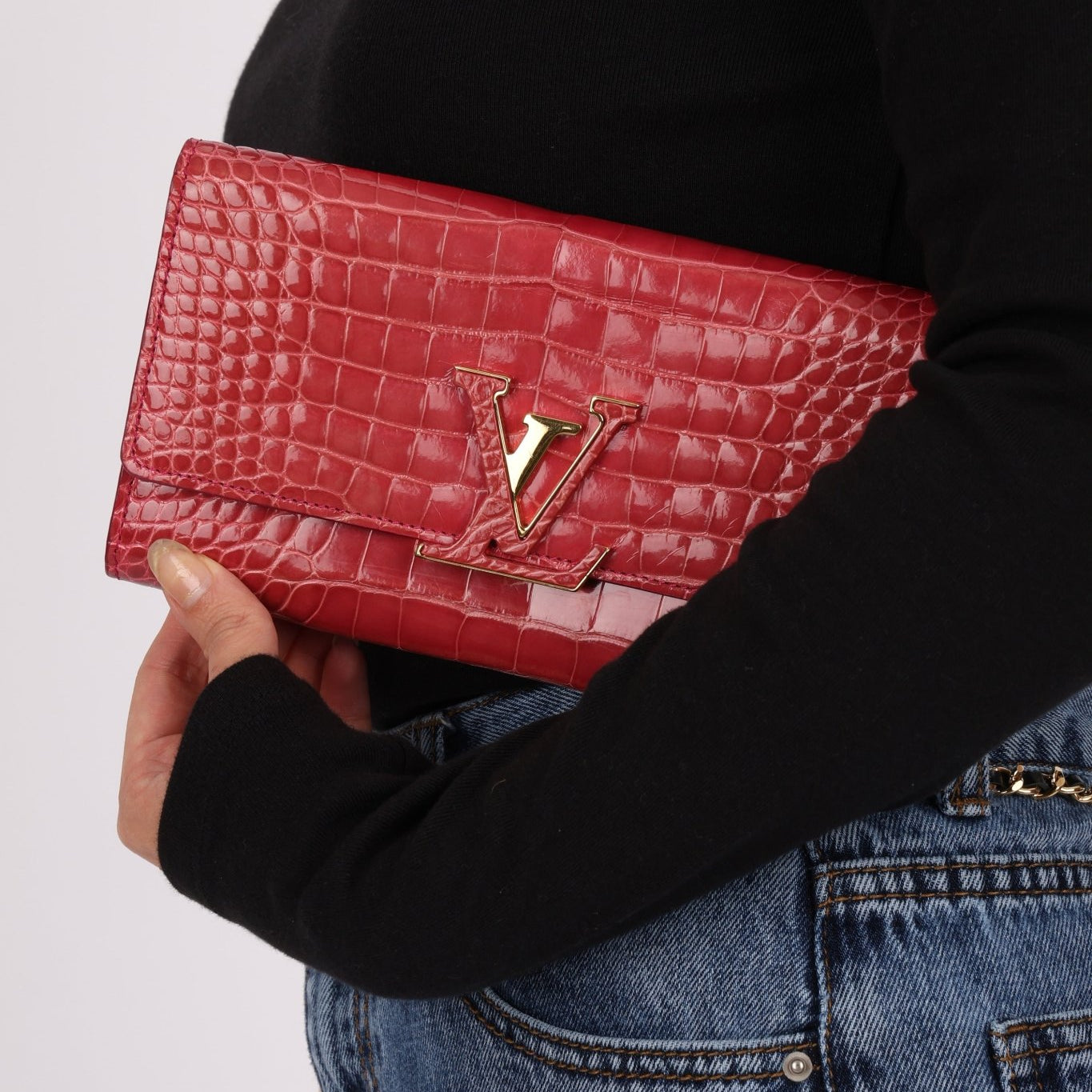 Limited Edition Louis Vuitton Crocodile Capucines Wallet - FashioNica