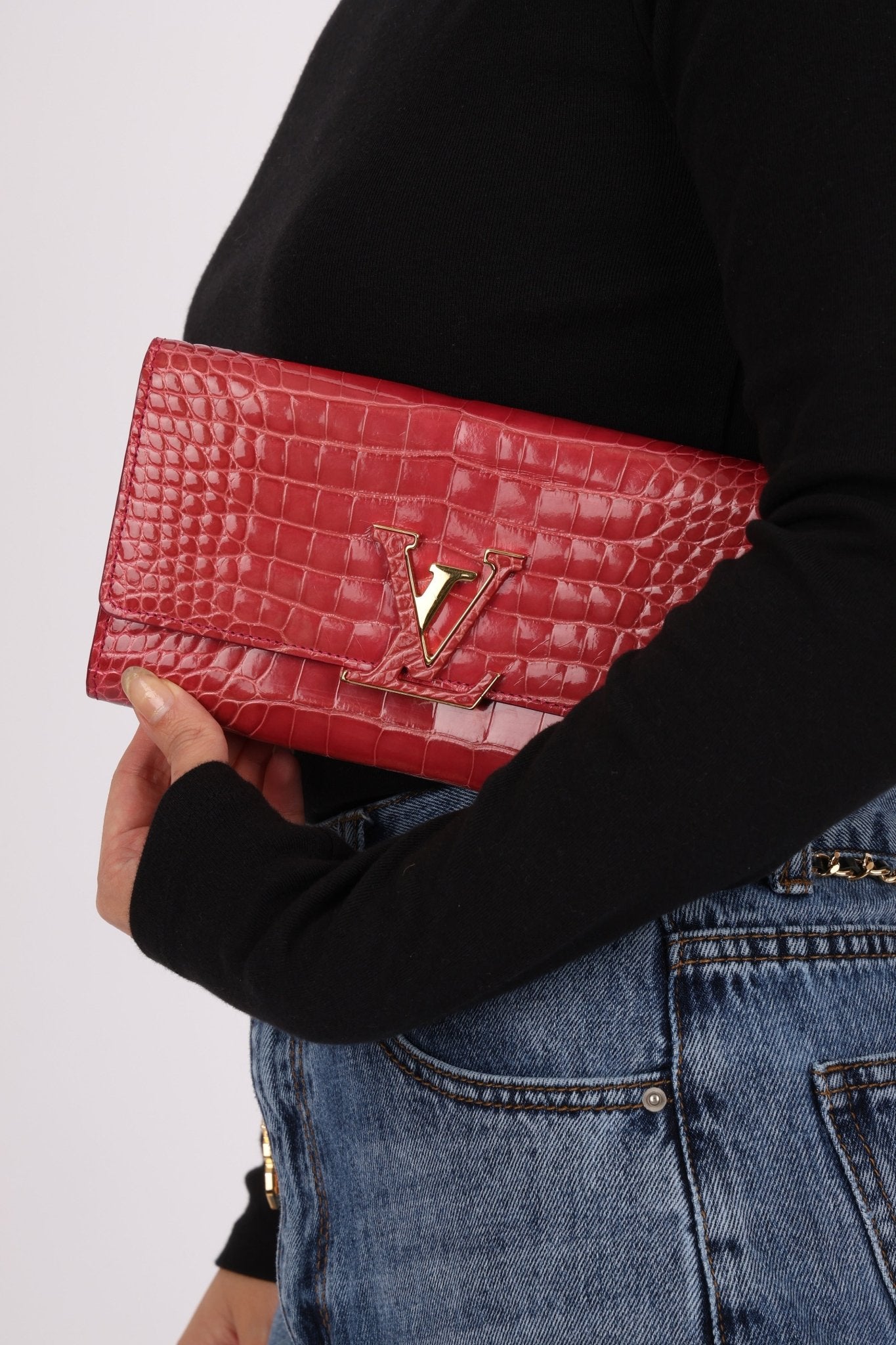 Limited Edition Louis Vuitton Crocodile Capucines Wallet - FashioNica