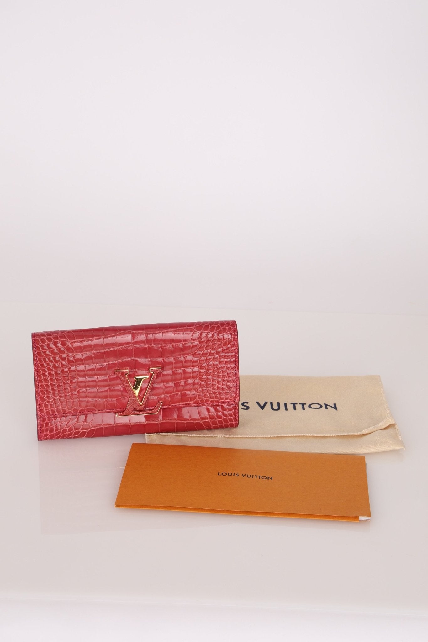 Limited Edition Louis Vuitton Crocodile Capucines Wallet - FashioNica