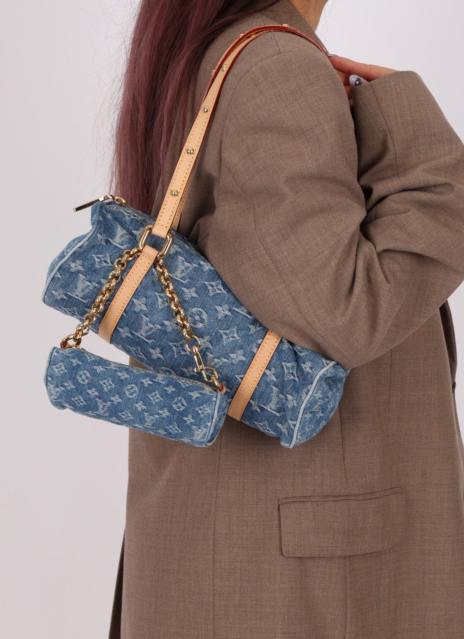 Limited Edition Louis Vuitton Denim Papillon & Mini Papillon Set - FashioNica