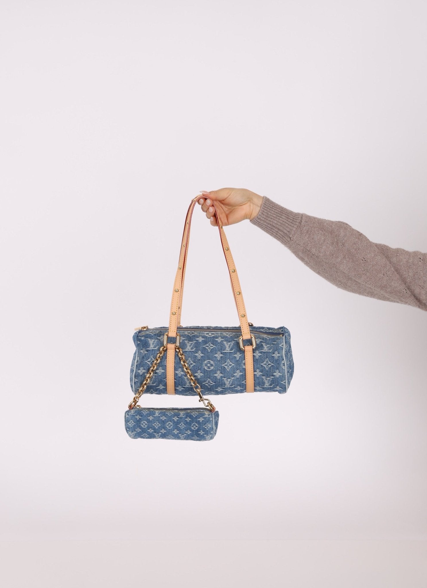 Limited Edition Louis Vuitton Denim Papillon & Mini Papillon Set - FashioNica