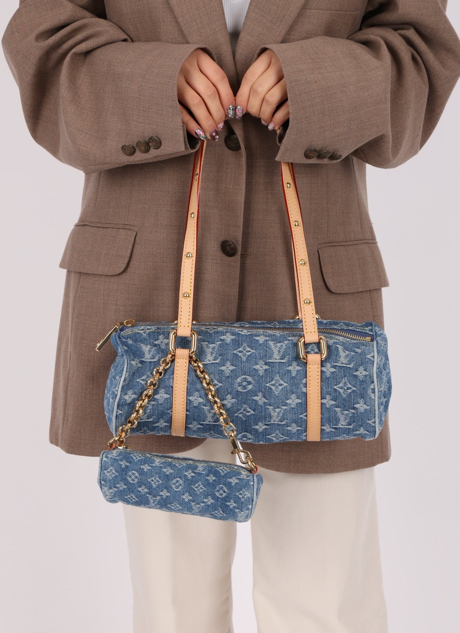 Limited Edition Louis Vuitton Denim Papillon & Mini Papillon Set - FashioNica