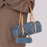 Limited Edition Louis Vuitton Denim Papillon & Mini Papillon Set - FashioNica