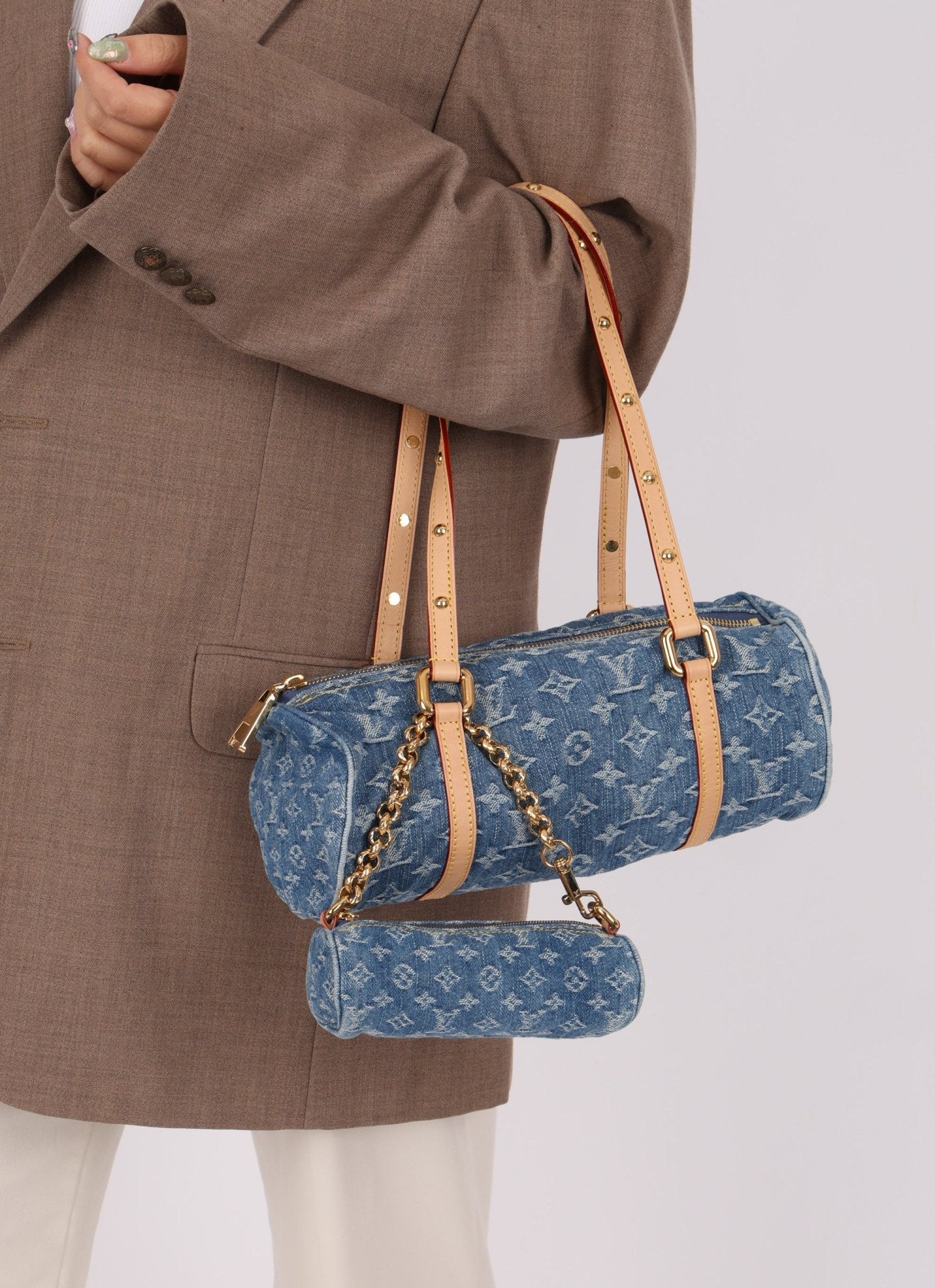 Limited Edition Louis Vuitton Denim Papillon & Mini Papillon Set - FashioNica