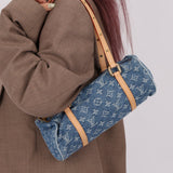 Limited Edition Louis Vuitton Denim Papillon & Mini Papillon Set - FashioNica