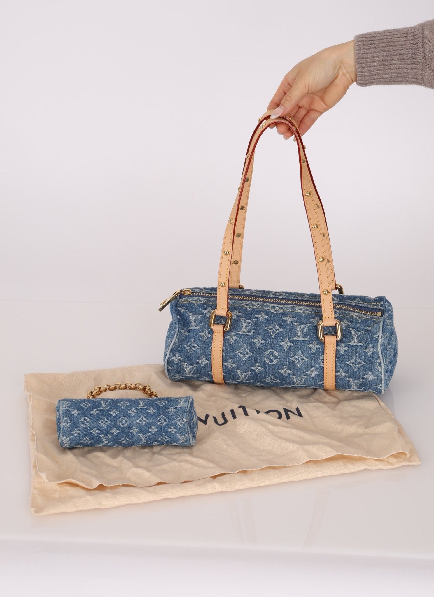 Limited Edition Louis Vuitton Denim Papillon & Mini Papillon Set - FashioNica