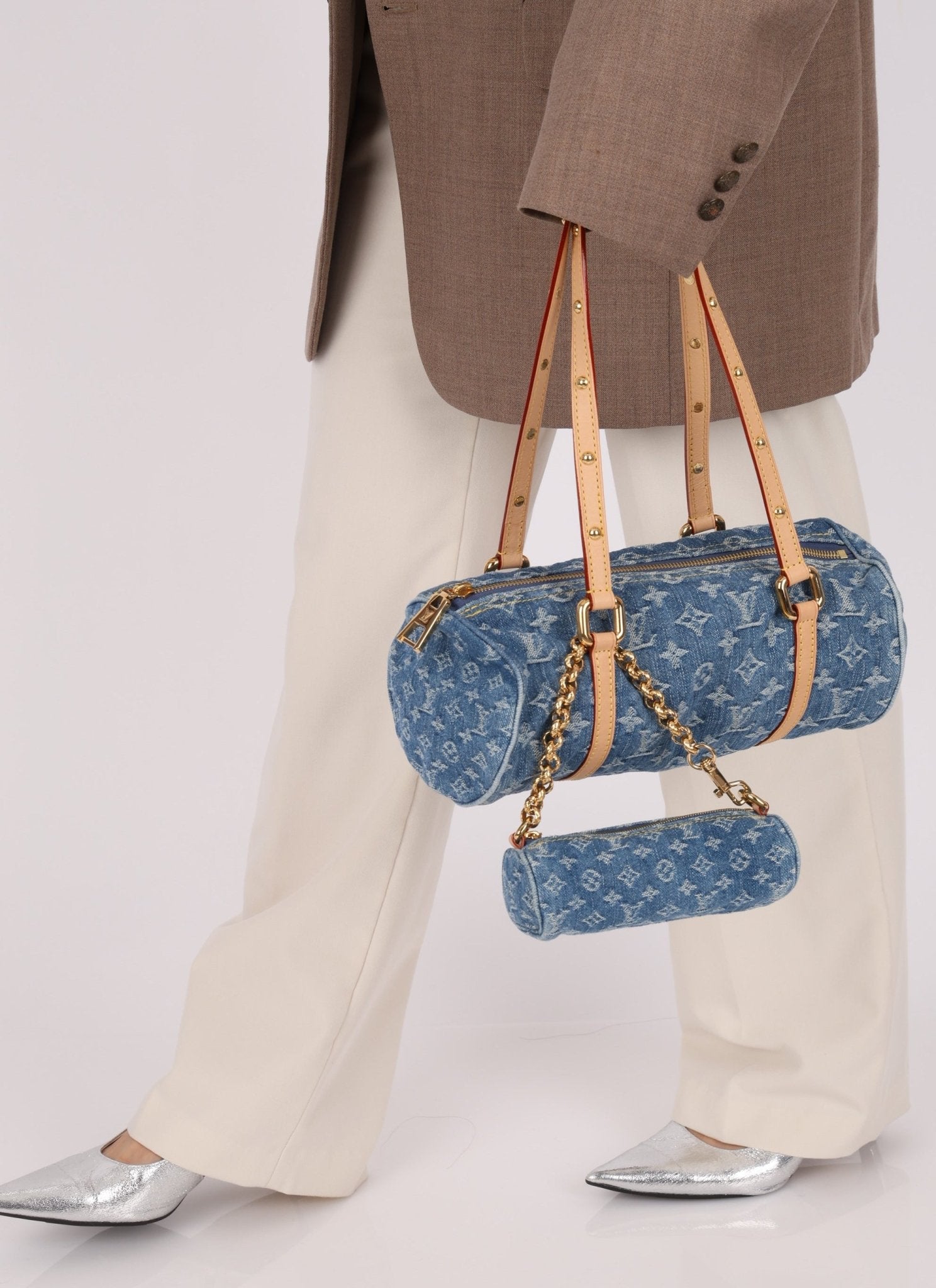 Limited Edition Louis Vuitton Denim Papillon & Mini Papillon Set - FashioNica
