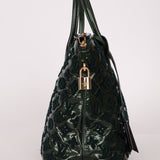 Limited Edition Louis Vuitton Emerald Patent Monogram Fascination Lockit Bag - FashioNica