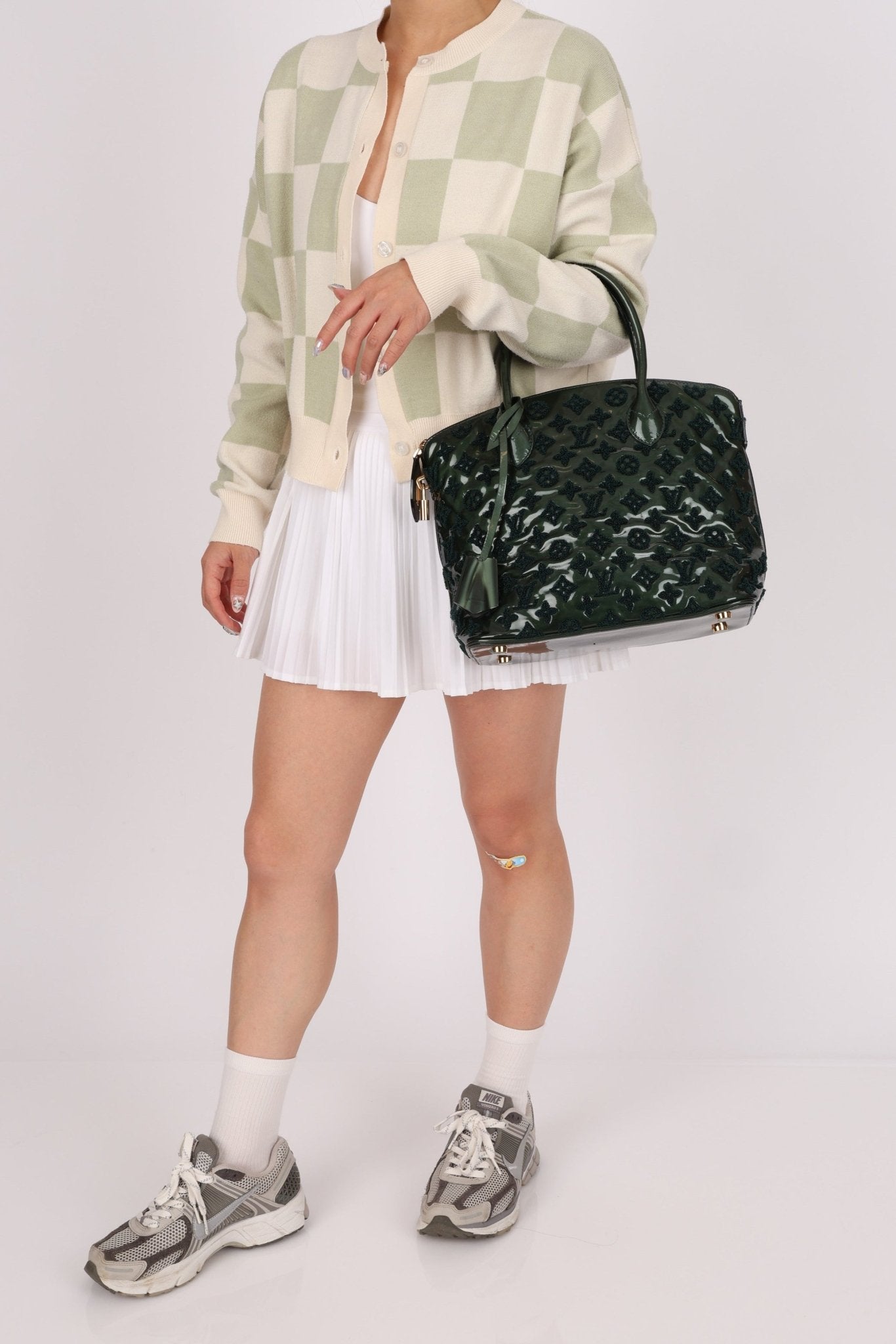 Limited Edition Louis Vuitton Emerald Patent Monogram Fascination Lockit Bag - FashioNica