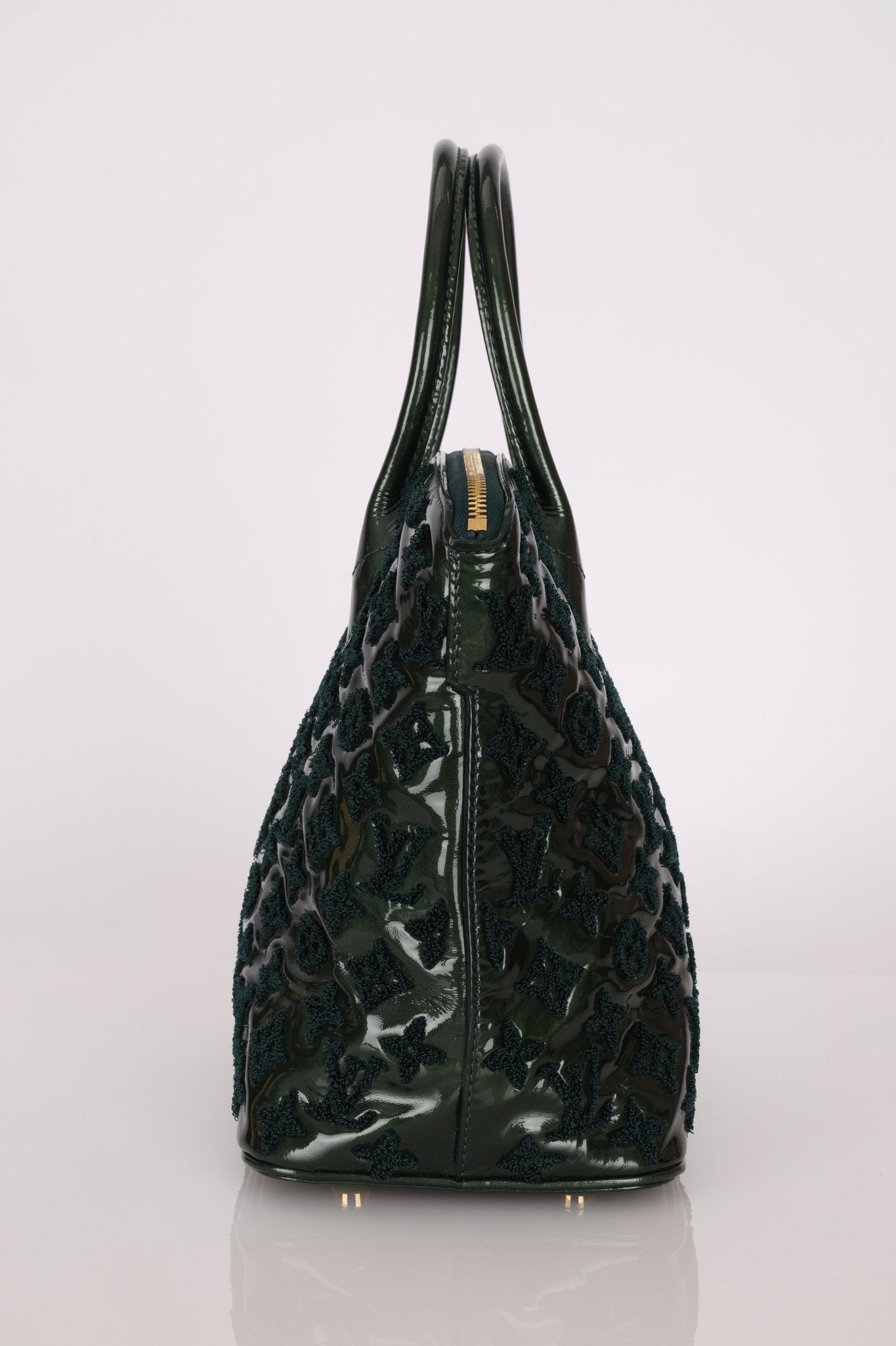 Limited Edition Louis Vuitton Emerald Patent Monogram Fascination Lockit Bag - FashioNica