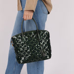 Limited Edition Louis Vuitton Emerald Patent Monogram Fascination Lockit Bag - FashioNica