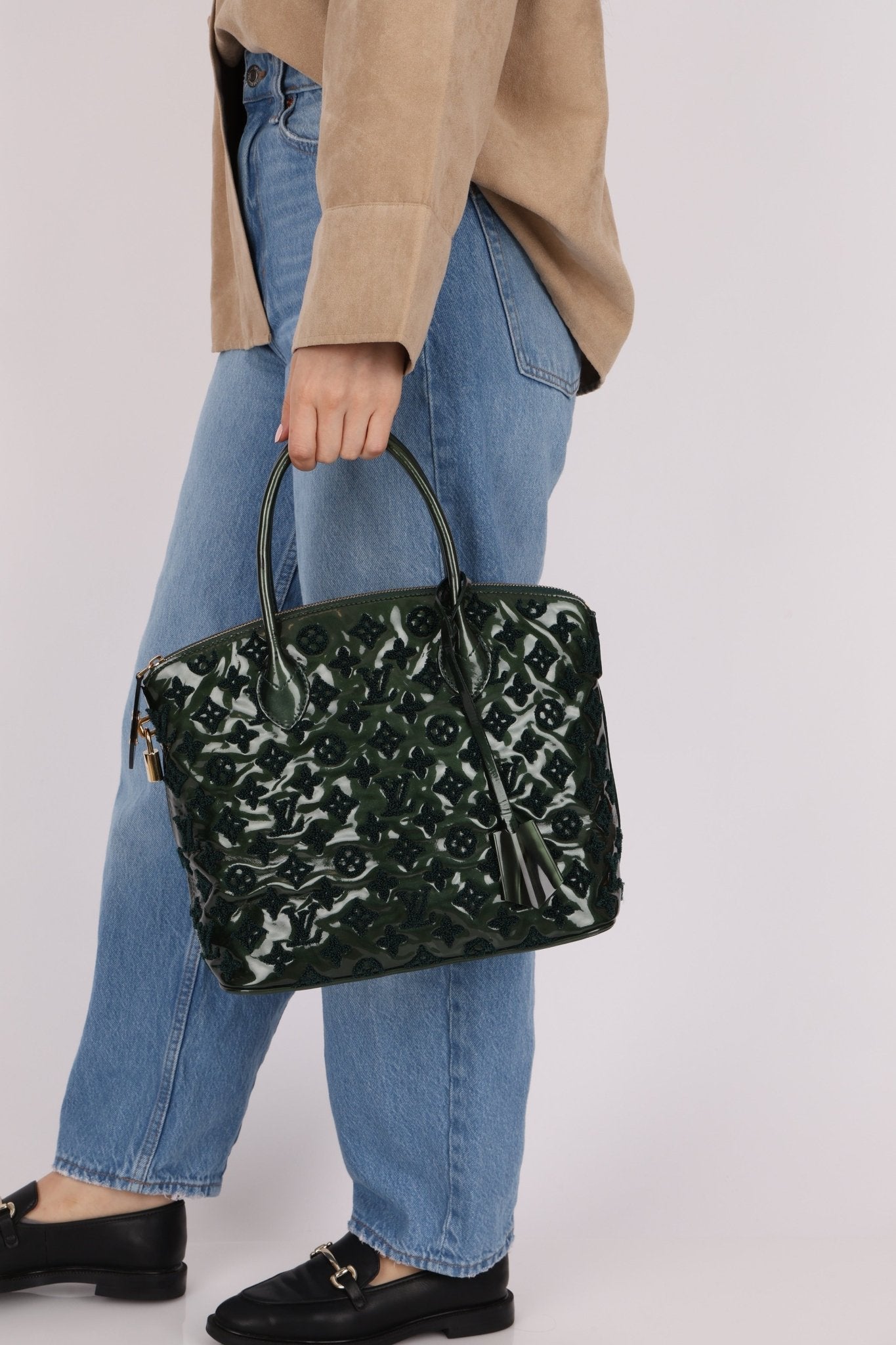 Limited Edition Louis Vuitton Emerald Patent Monogram Fascination Lockit Bag - FashioNica