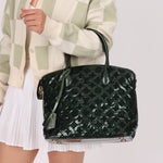 Limited Edition Louis Vuitton Emerald Patent Monogram Fascination Lockit Bag - FashioNica