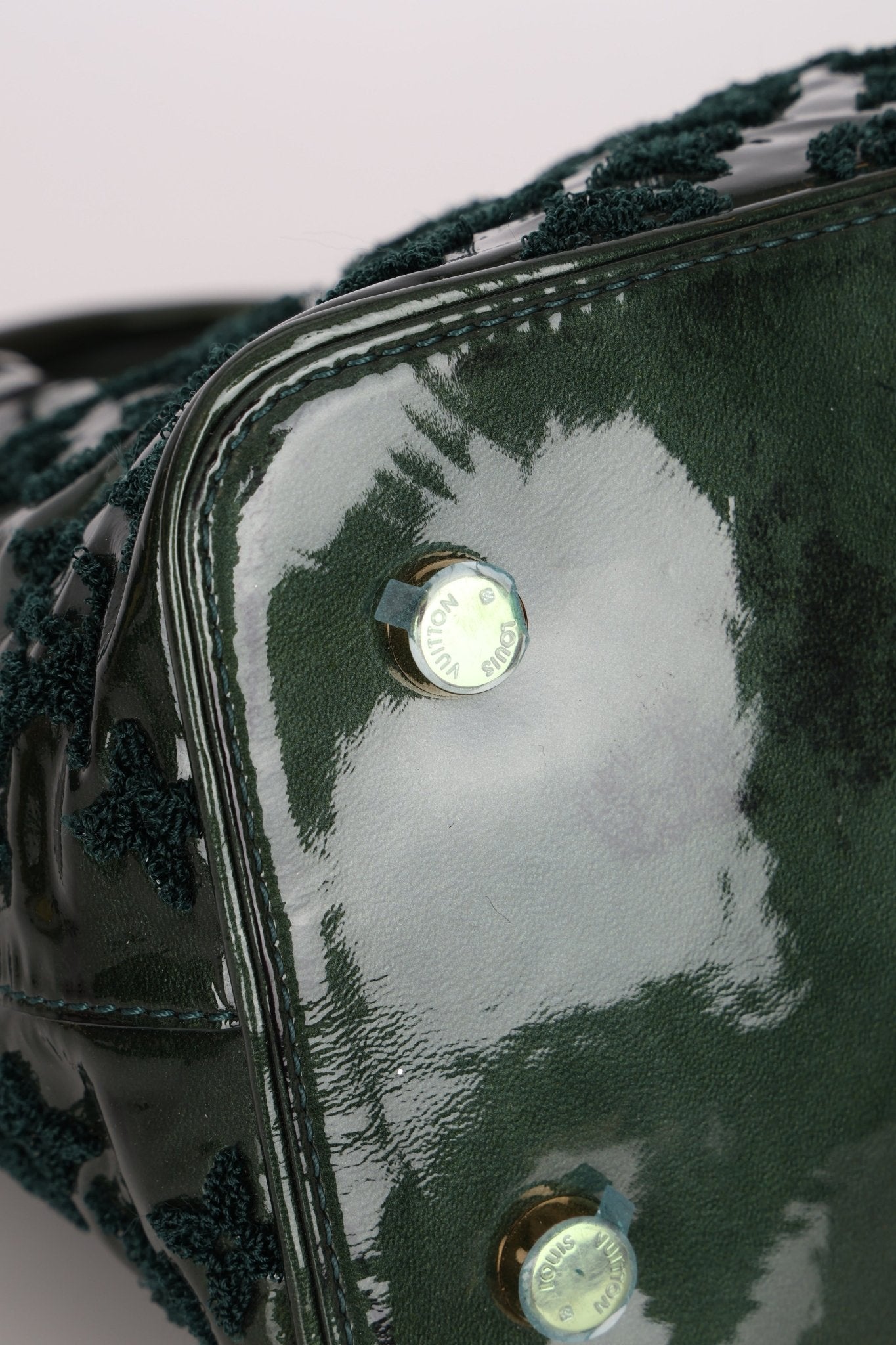 Limited Edition Louis Vuitton Emerald Patent Monogram Fascination Lockit Bag - FashioNica