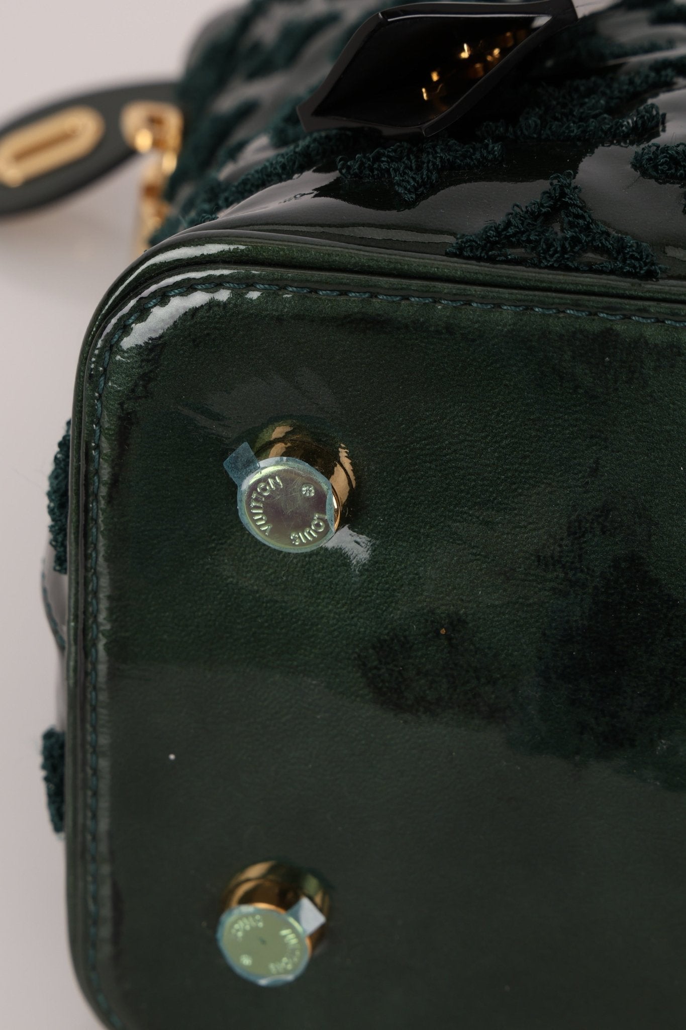 Limited Edition Louis Vuitton Emerald Patent Monogram Fascination Lockit Bag - FashioNica