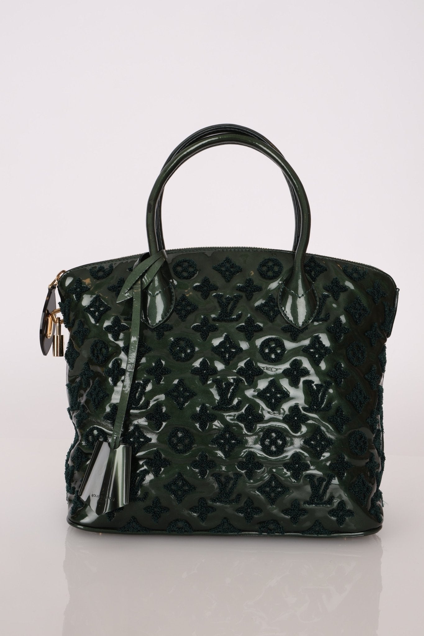 Limited Edition Louis Vuitton Emerald Patent Monogram Fascination Lockit Bag - FashioNica