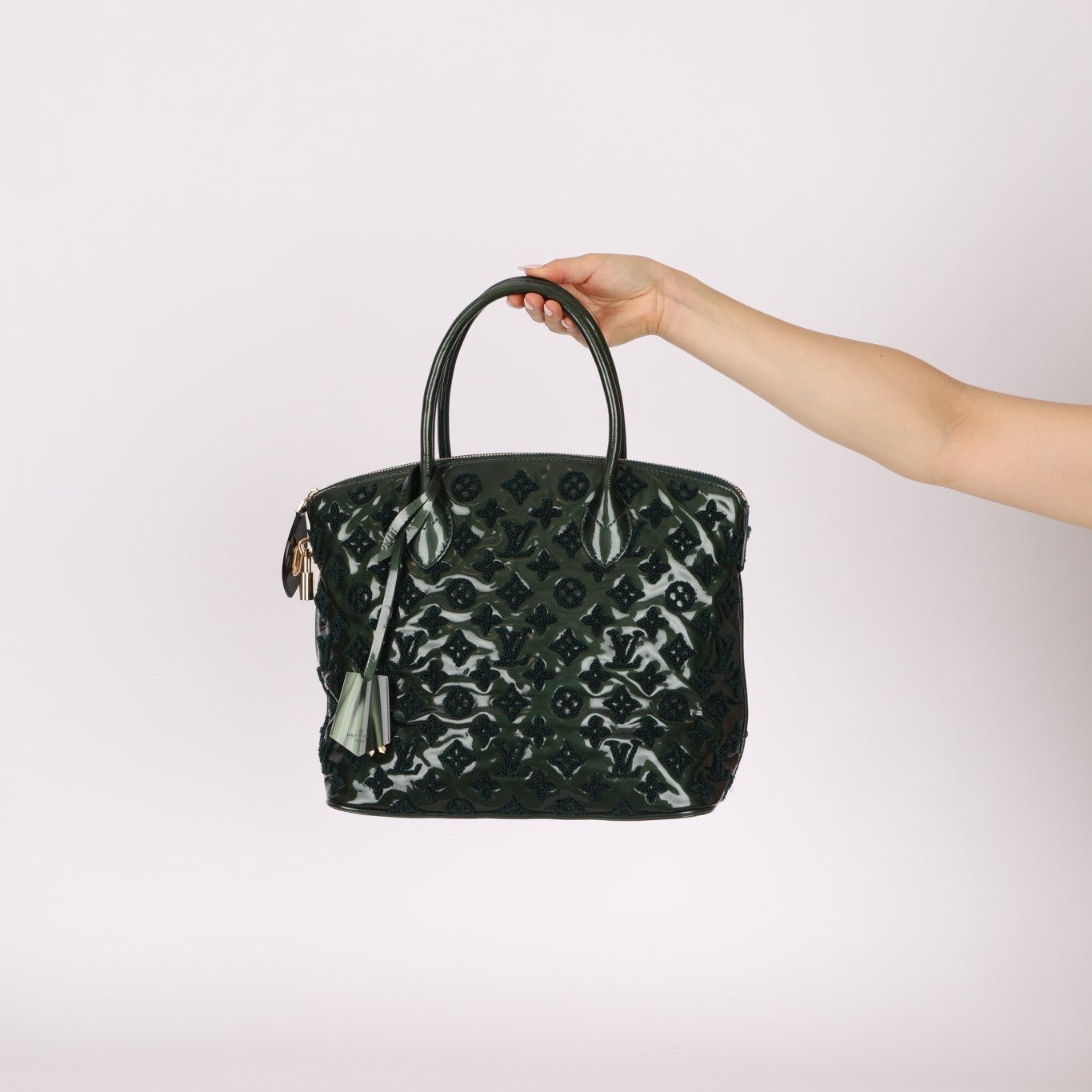 Limited Edition Louis Vuitton Emerald Patent Monogram Fascination Lockit Bag - FashioNica