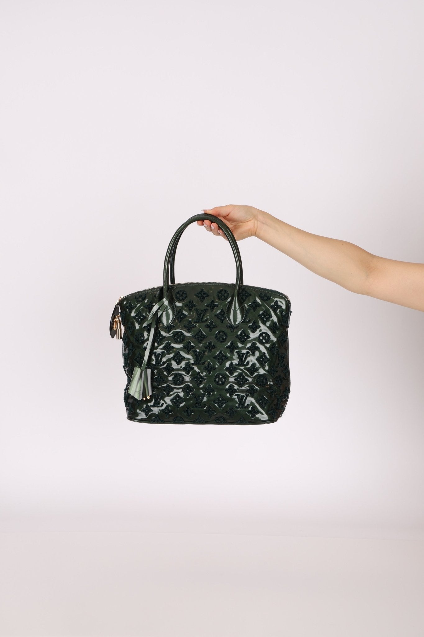 Limited Edition Louis Vuitton Emerald Patent Monogram Fascination Lockit Bag - FashioNica