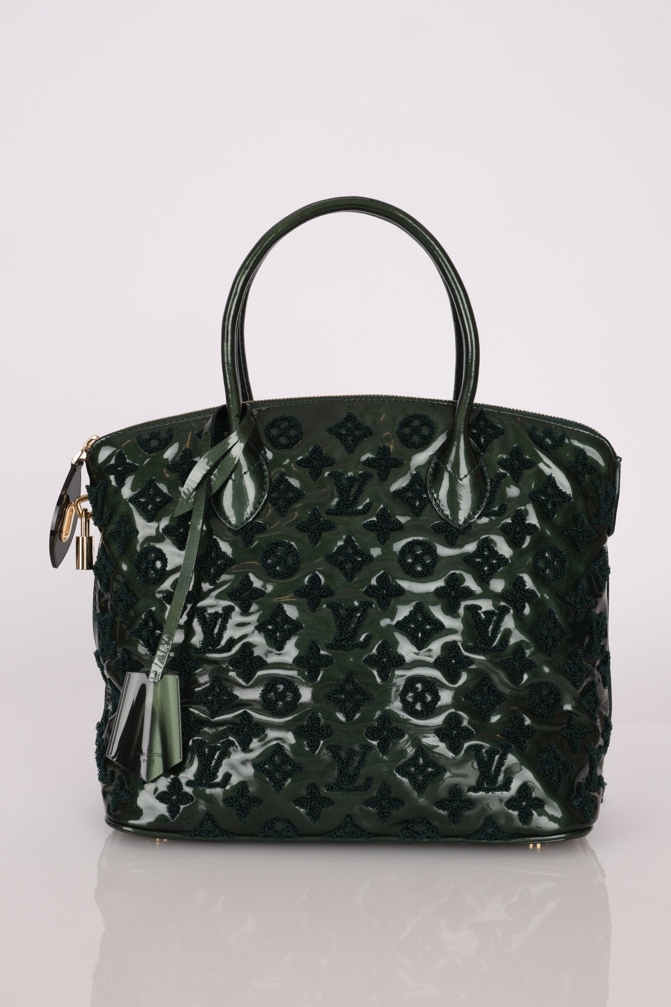 Limited Edition Louis Vuitton Emerald Patent Monogram Fascination Lockit Bag - FashioNica