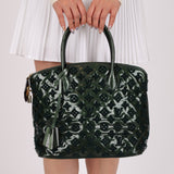 Limited Edition Louis Vuitton Emerald Patent Monogram Fascination Lockit Bag - FashioNica