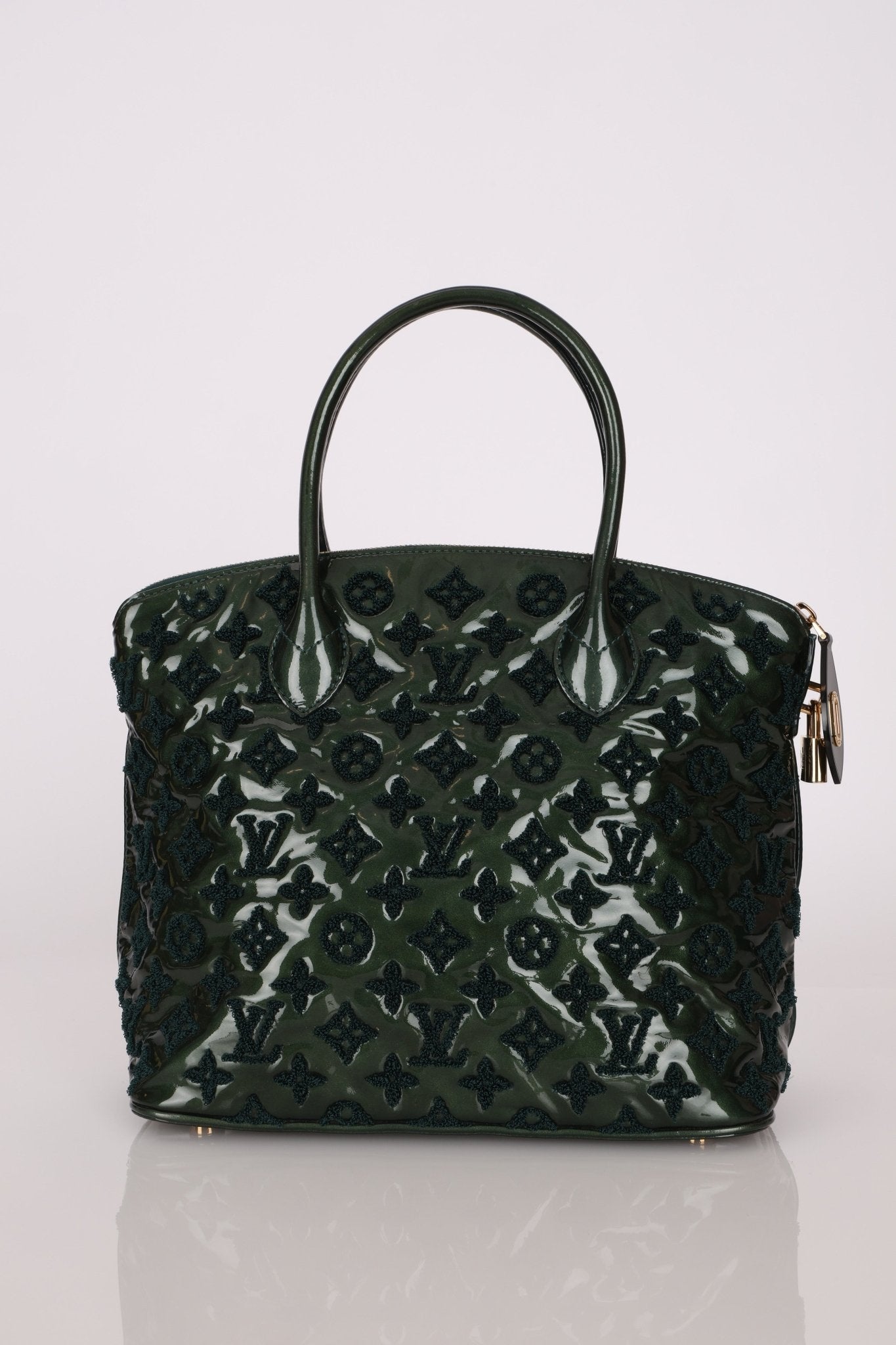 Limited Edition Louis Vuitton Emerald Patent Monogram Fascination Lockit Bag - FashioNica