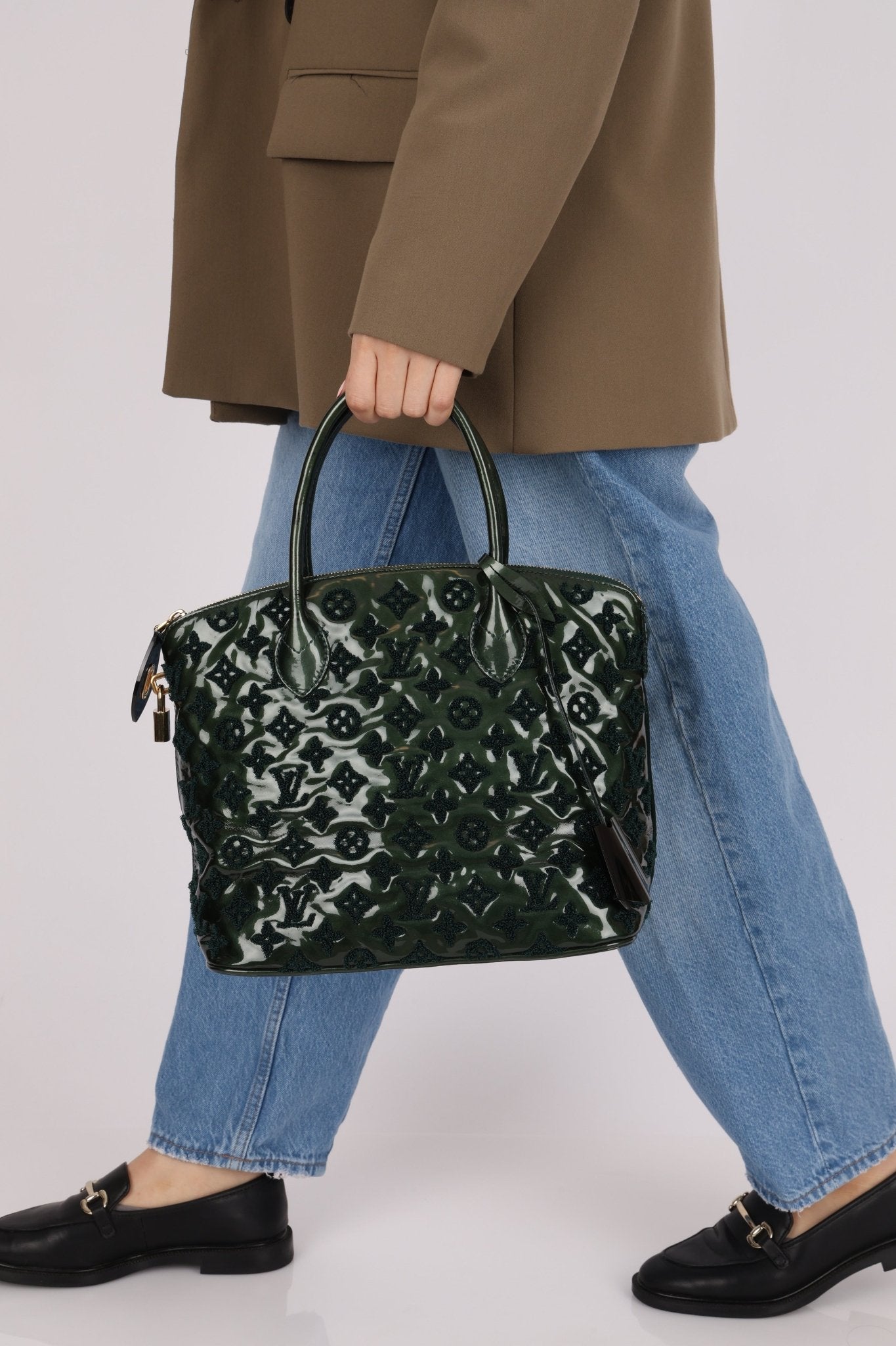 Limited Edition Louis Vuitton Emerald Patent Monogram Fascination Lockit Bag - FashioNica
